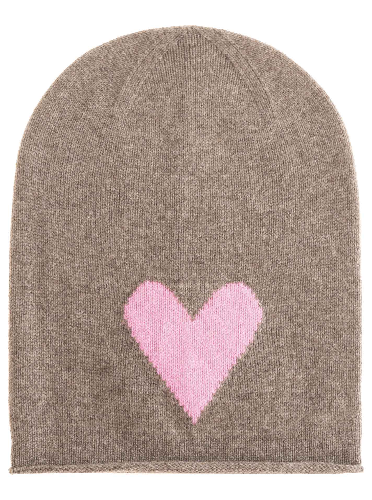 100% Cashmere Beanie "Herz"