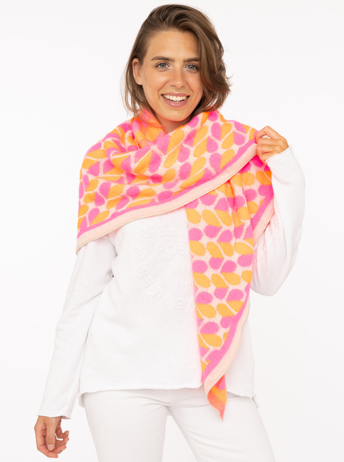 Dreieckstuch Cashmere Mix "Herz Herz"