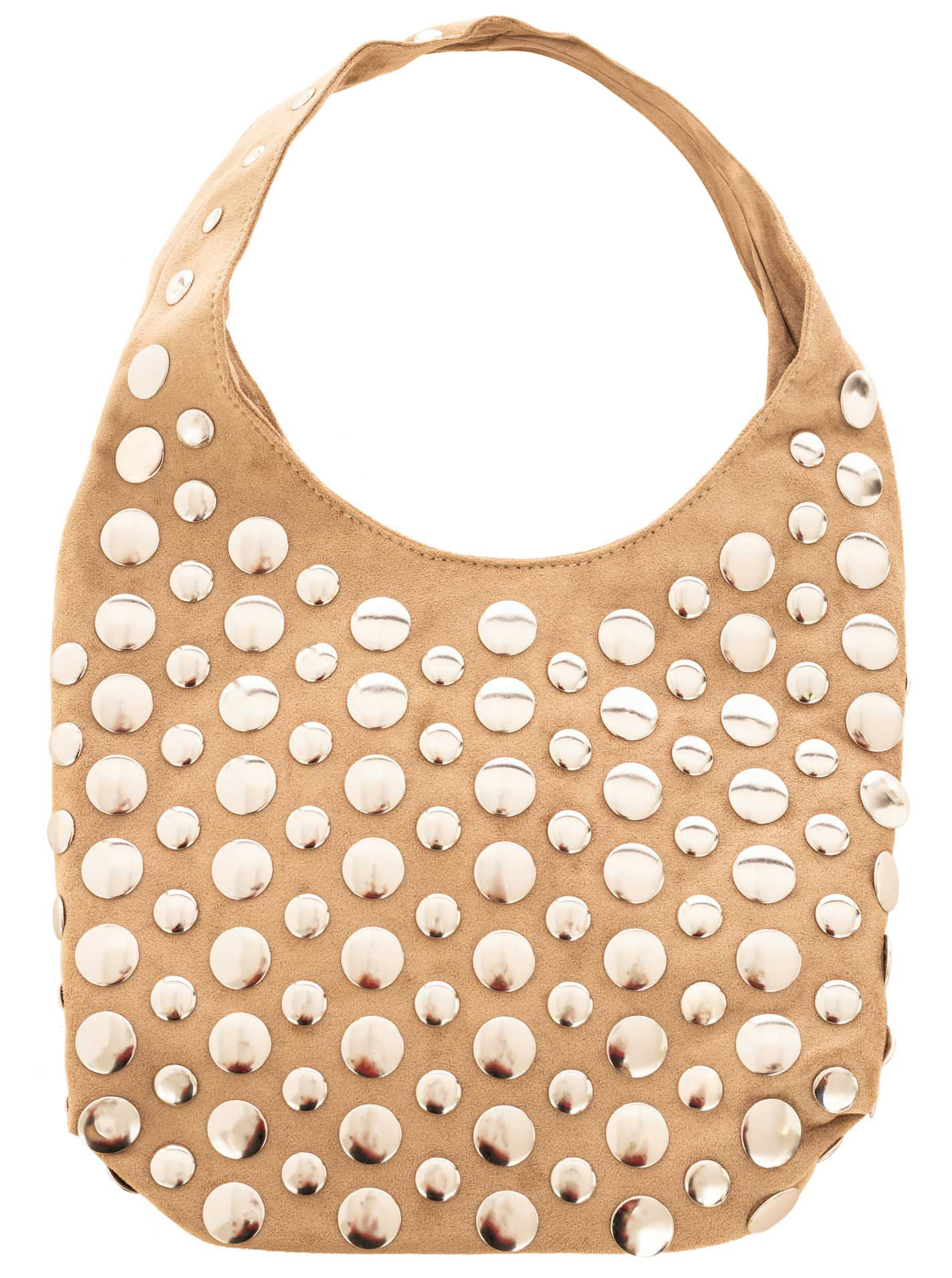 Velour Shopper Boxy "Nieten"