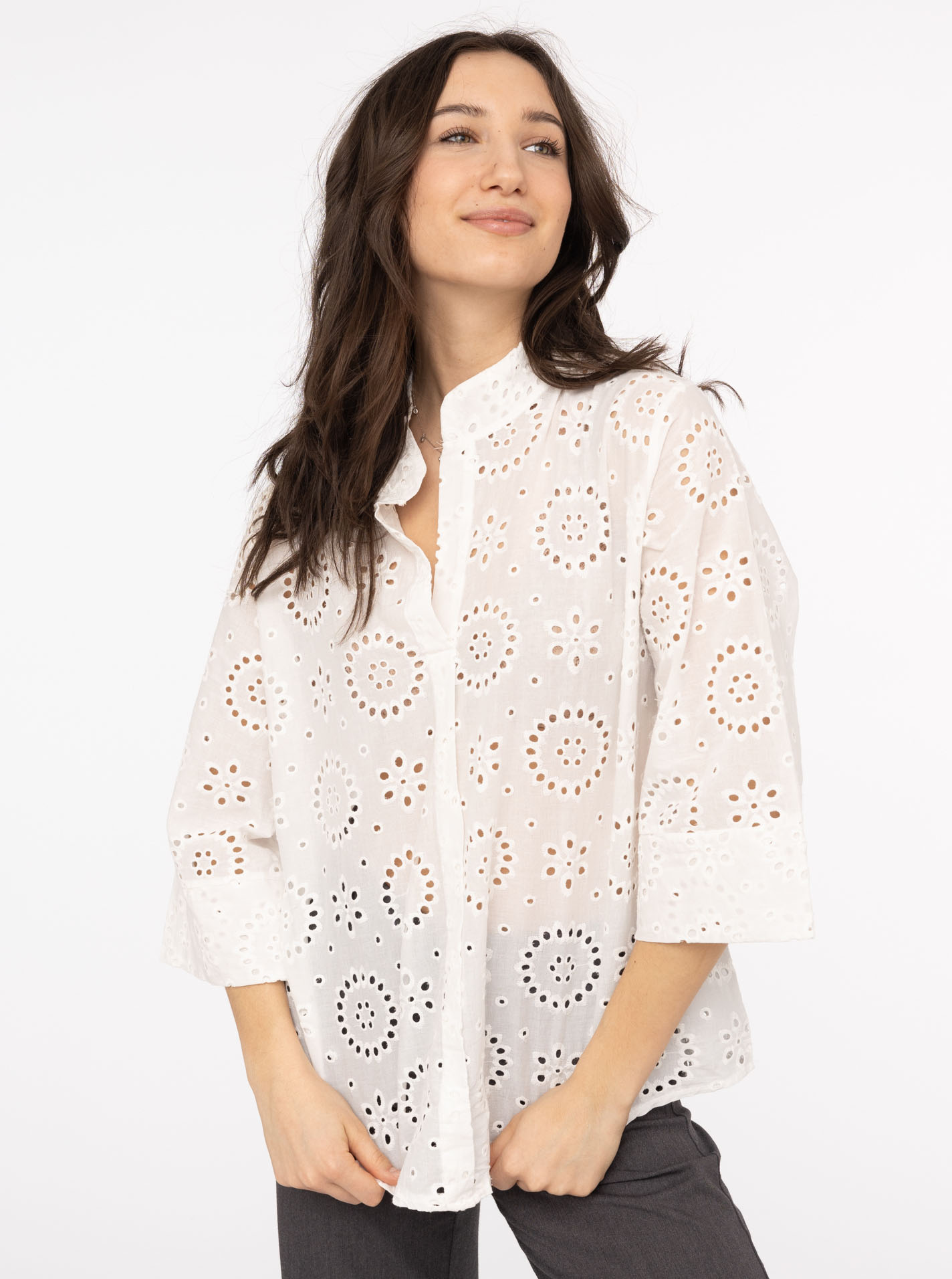 Bluse Lochstickerei "Dreams"