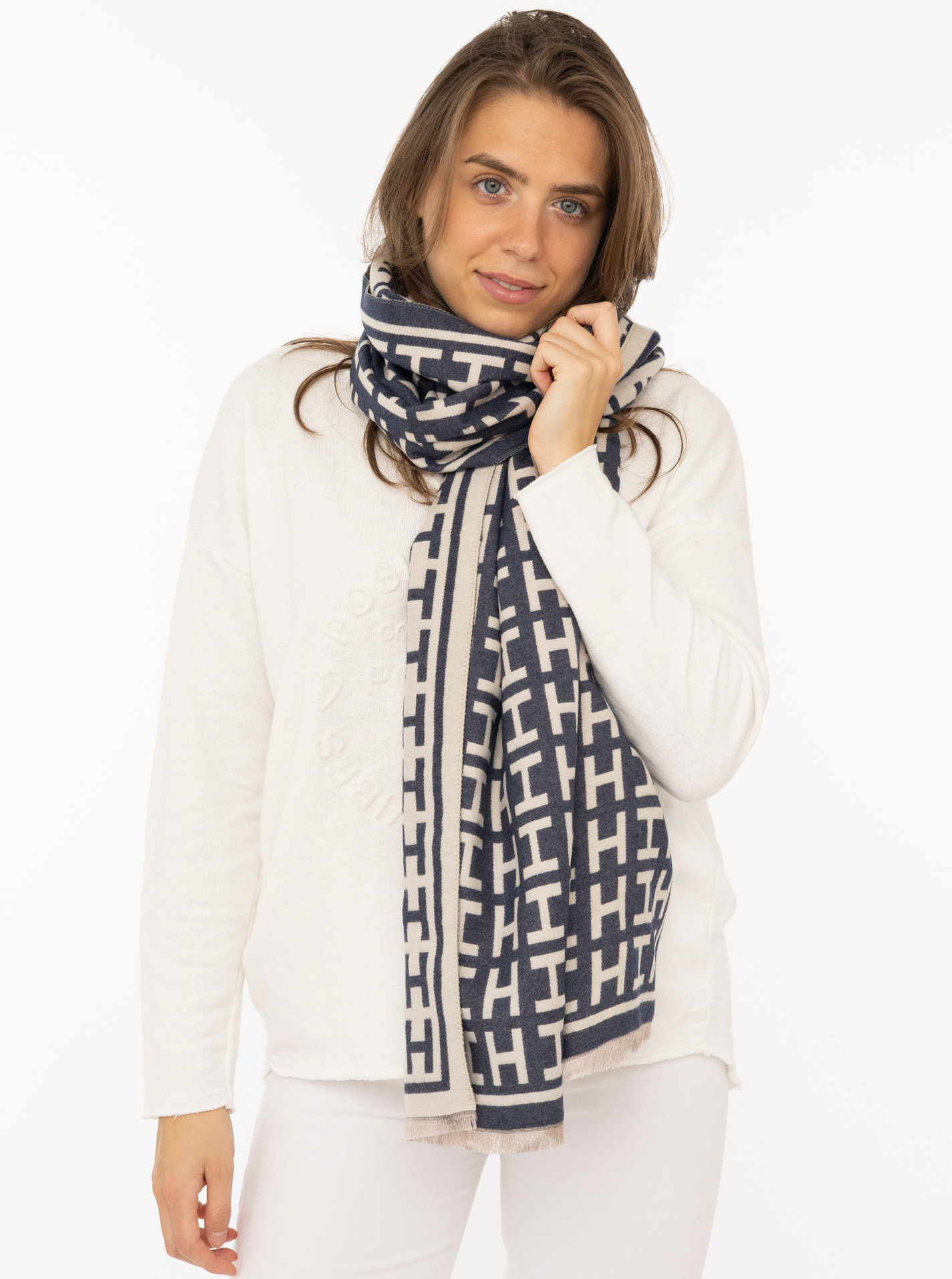 Schal Viskose "H Muster"
