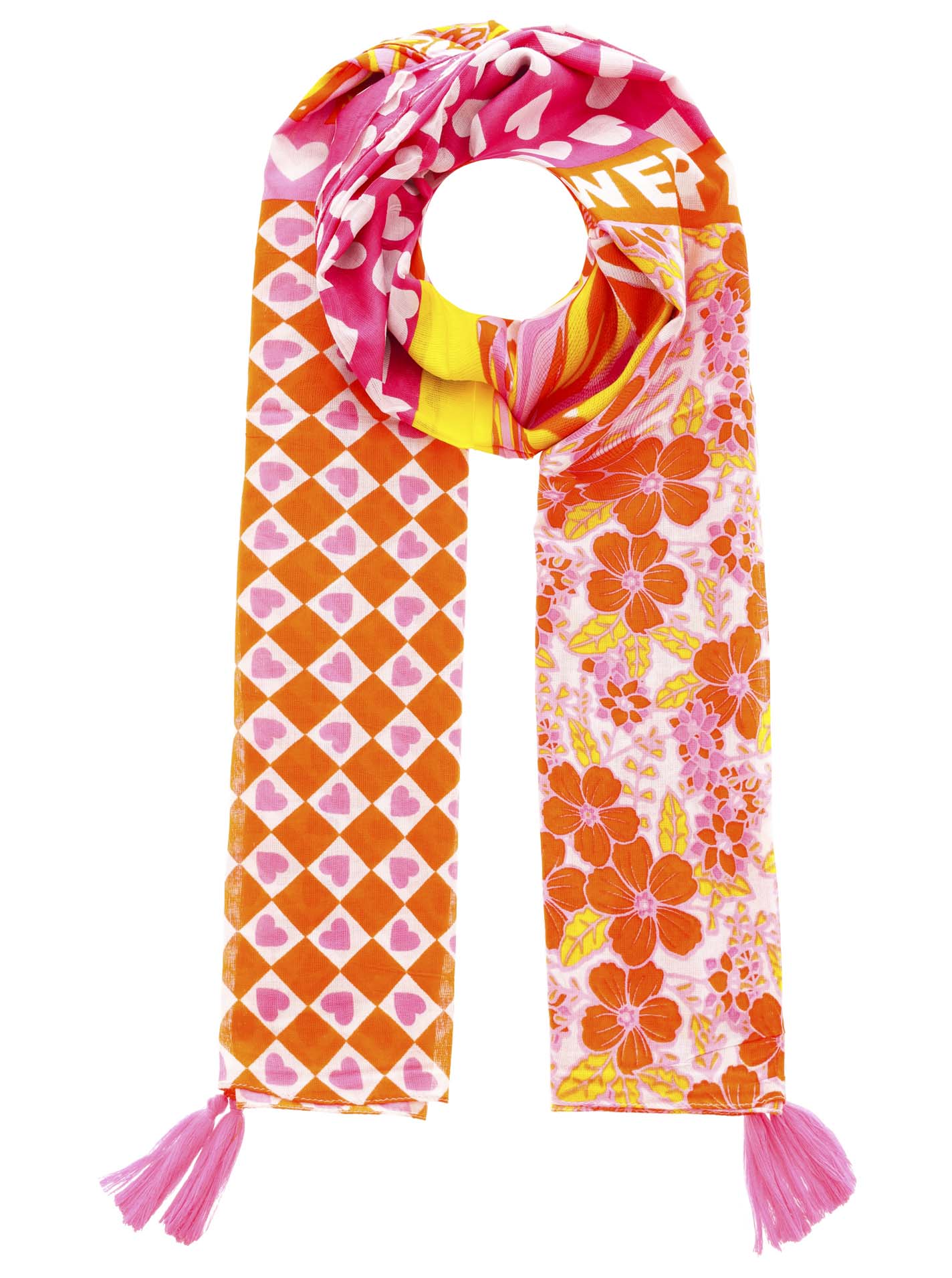 100% Viskose Schal Digital Prints "Flower Love"