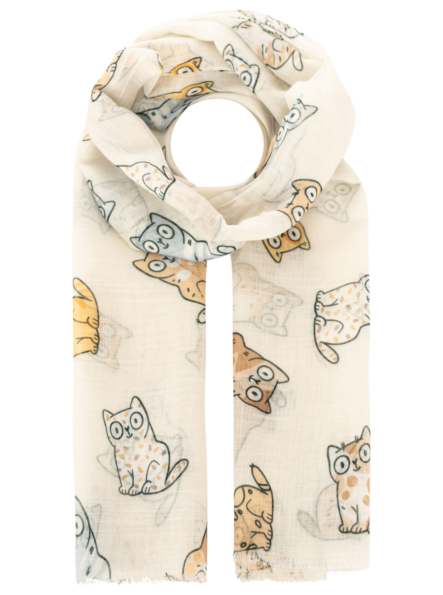 Schal "Bunte Katzen"