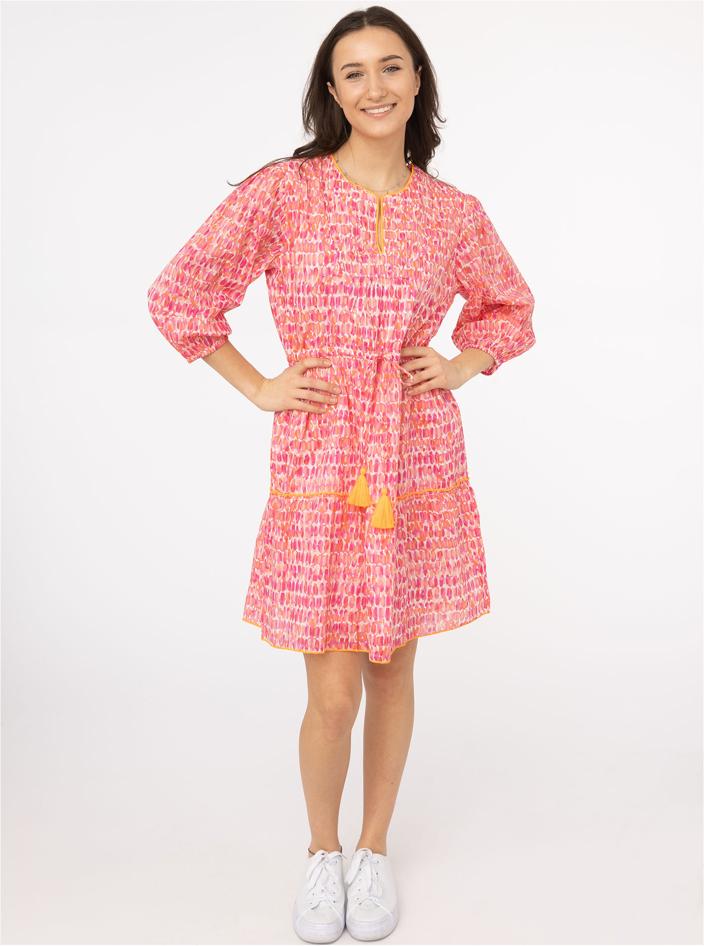 Kleid BW "Aquarell Print"