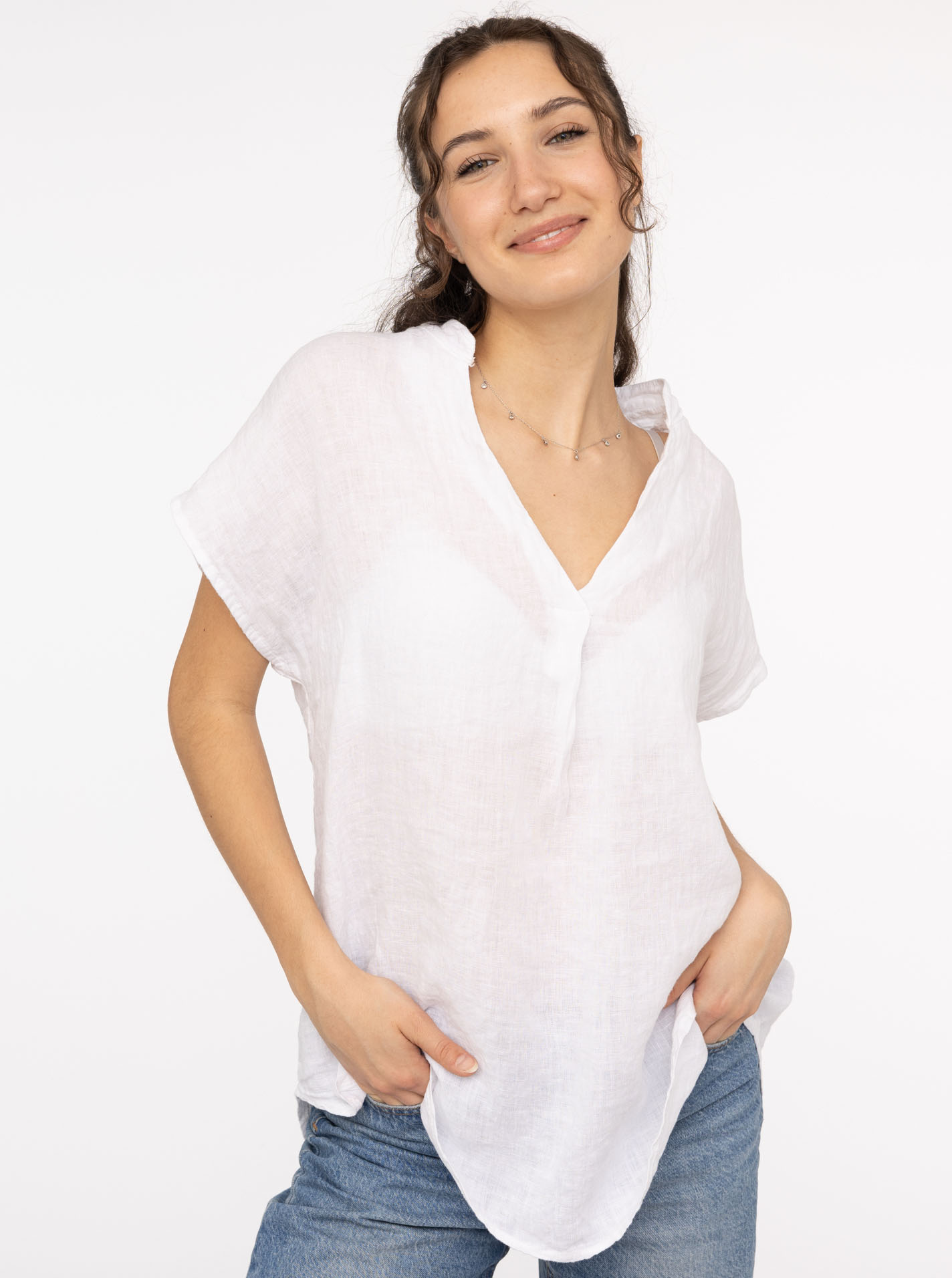 100% Leinen Bluse "Basic"
