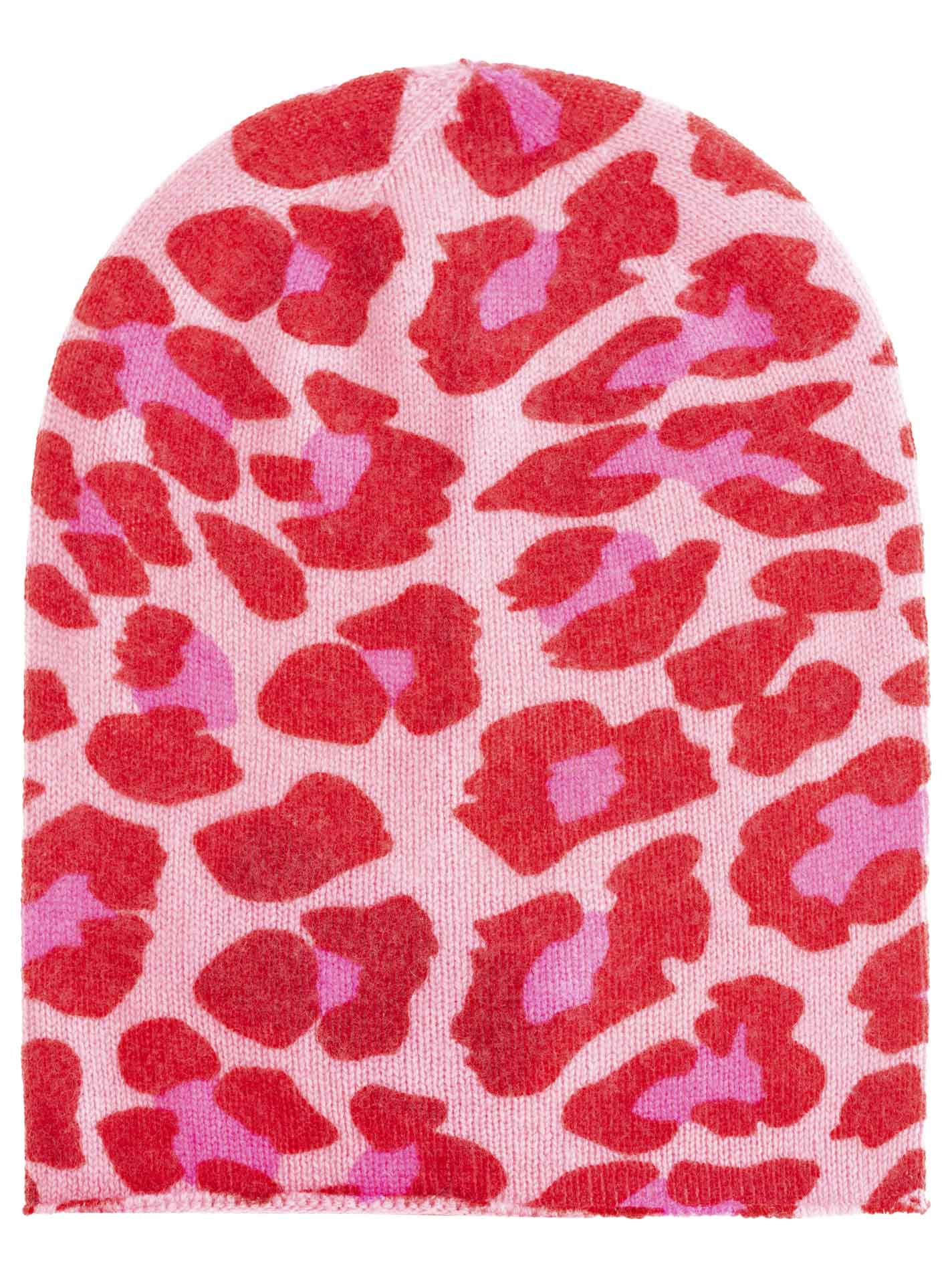 100% Cashmere Beanie "Leo Digital Print"