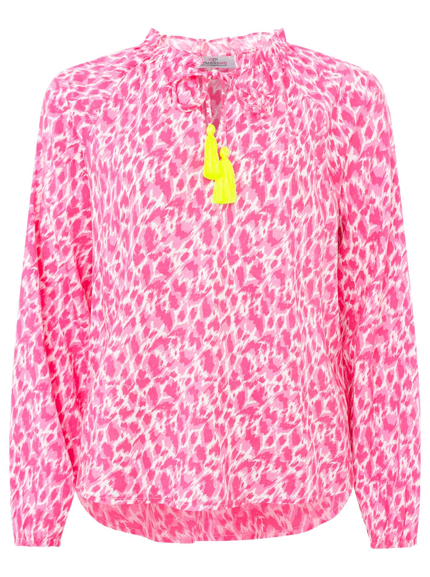 Bluse Viskose "Colorful Leopard"