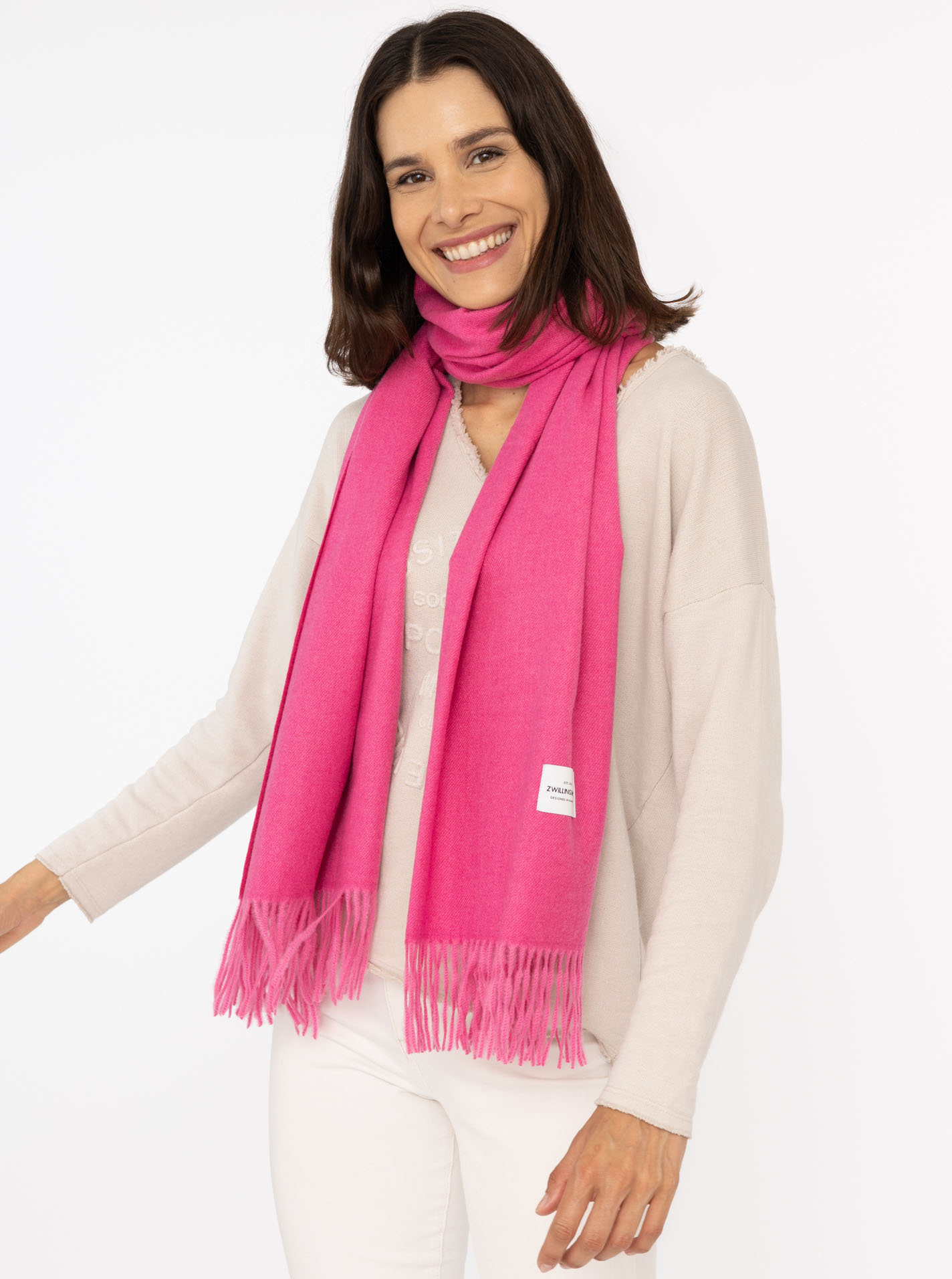 Kuschelschal "Uni & Franse"