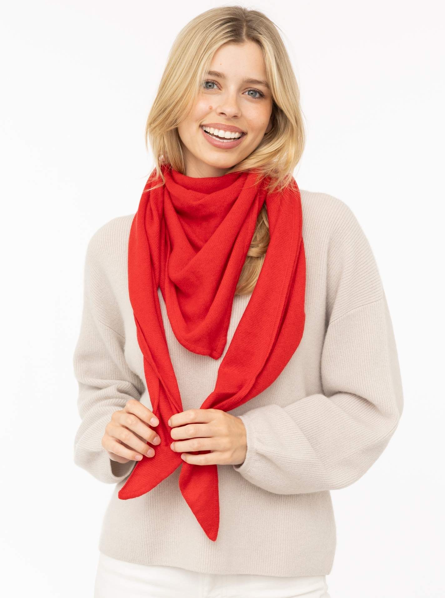 100% Cashmere Dreieckstuch "Uni"