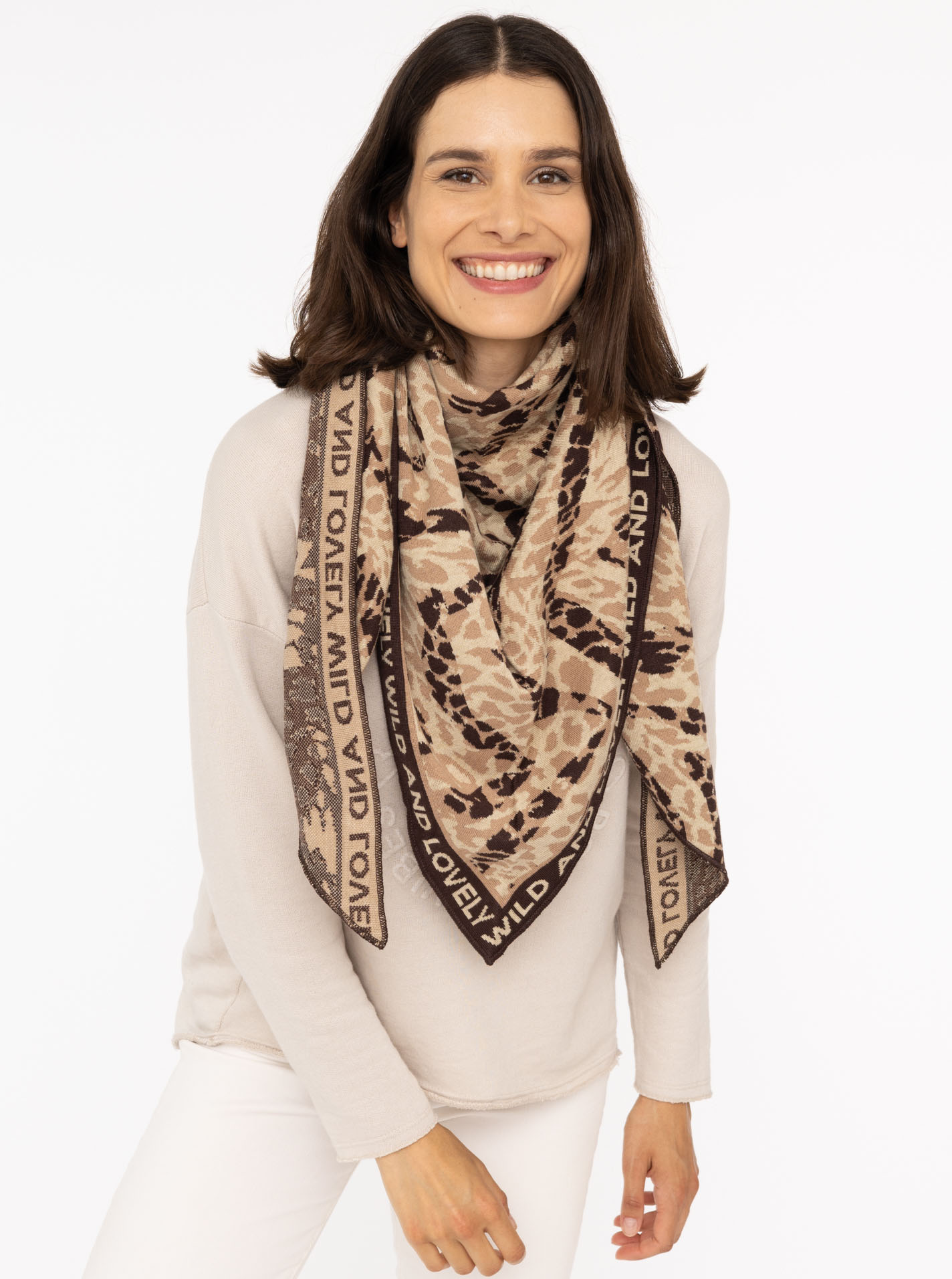 Dreieckstuch BW "Leo & Zebra"