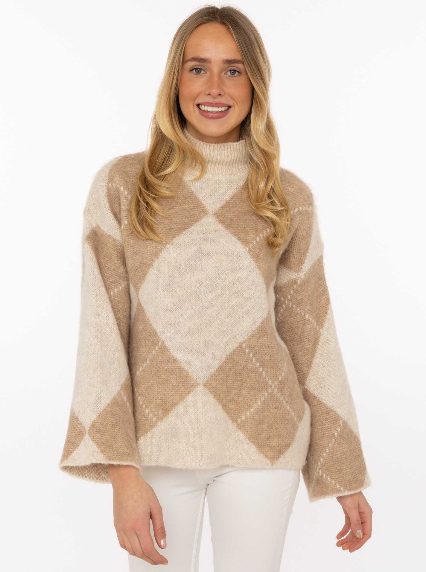 Rollkragenpullover Wollmix "Argyll"