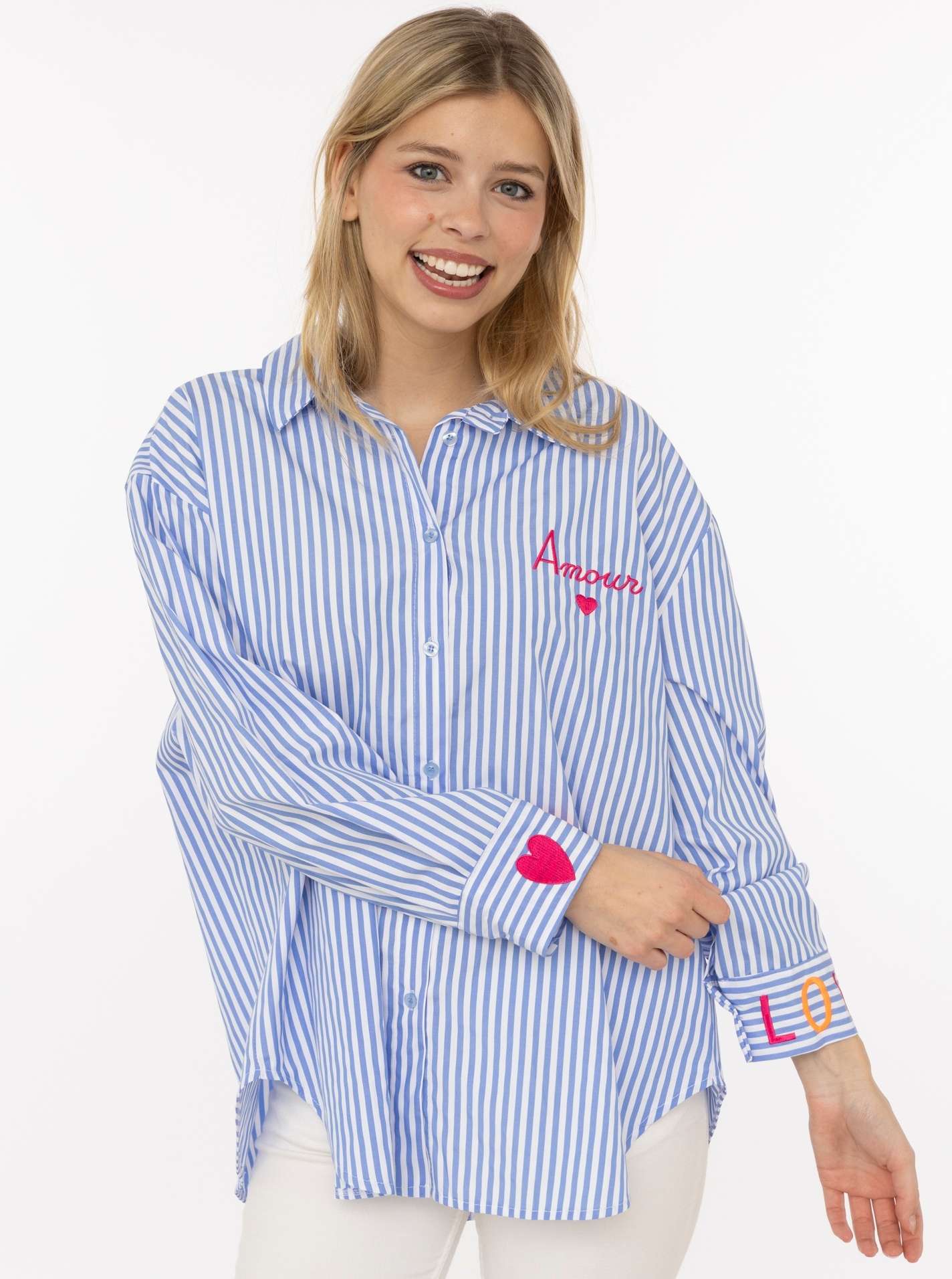 Oversize Bluse "Streifen & Amore"