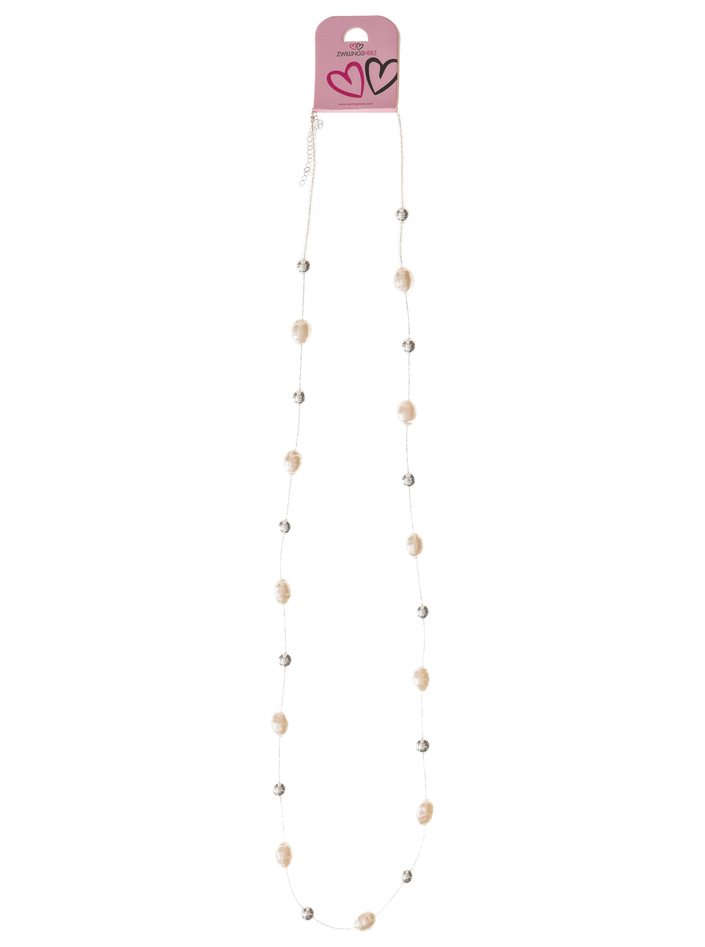 Lange Kette "Small & Big Pearls"