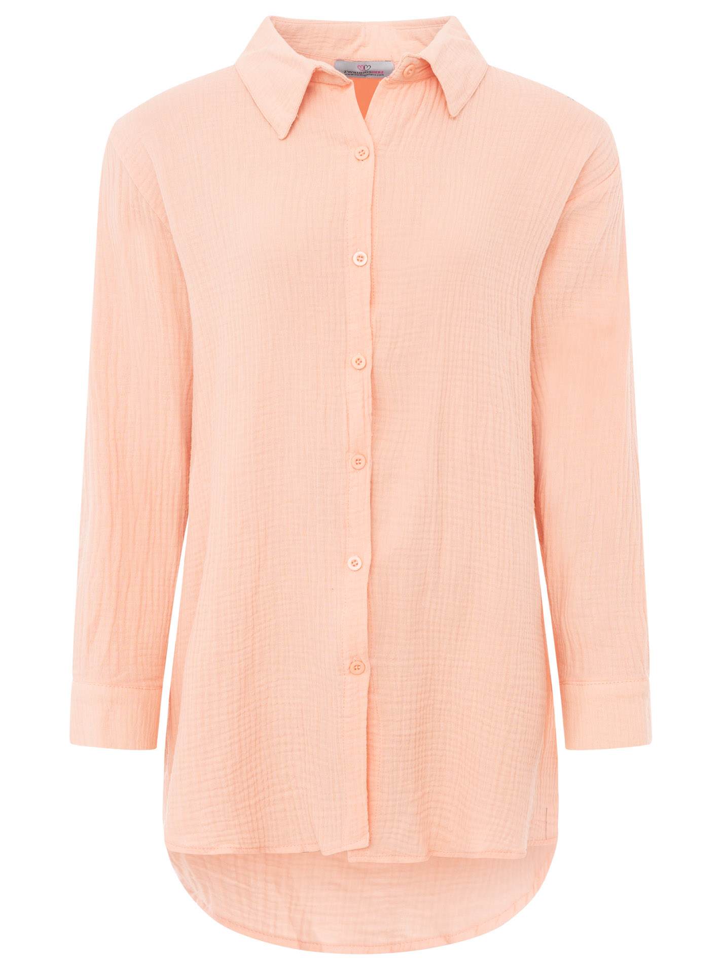 XXL Musselin Bluse "Knopfleiste"