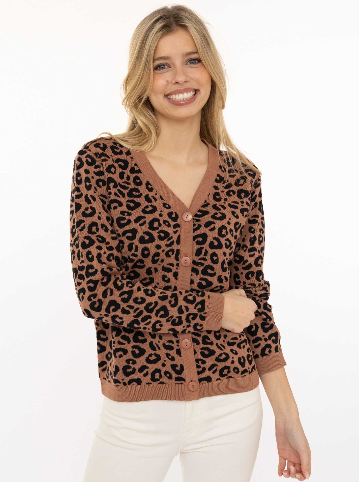 Cardigan "gestrickter-Leo"