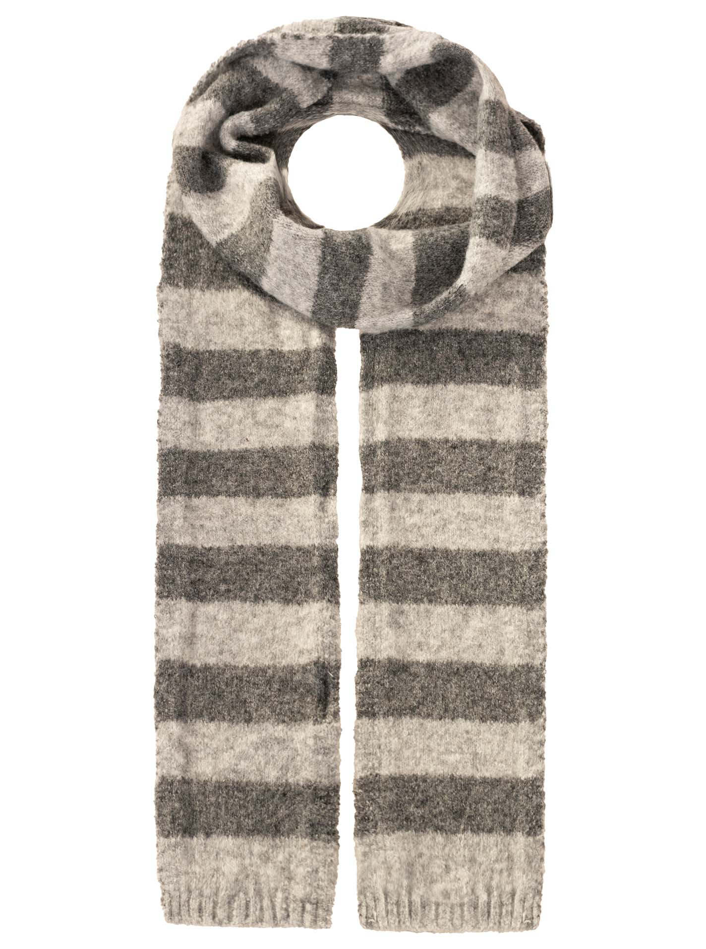 Strickschal Schmal Wollmix "Streifen"