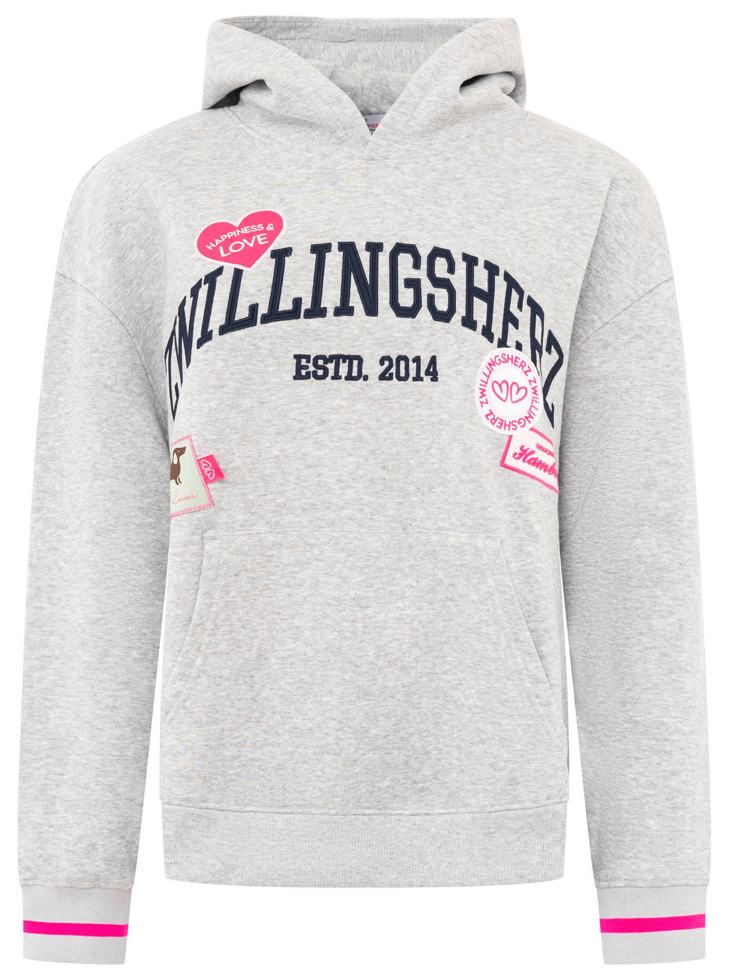 Oversize Hoodie "Zwillingsherz Patches"
