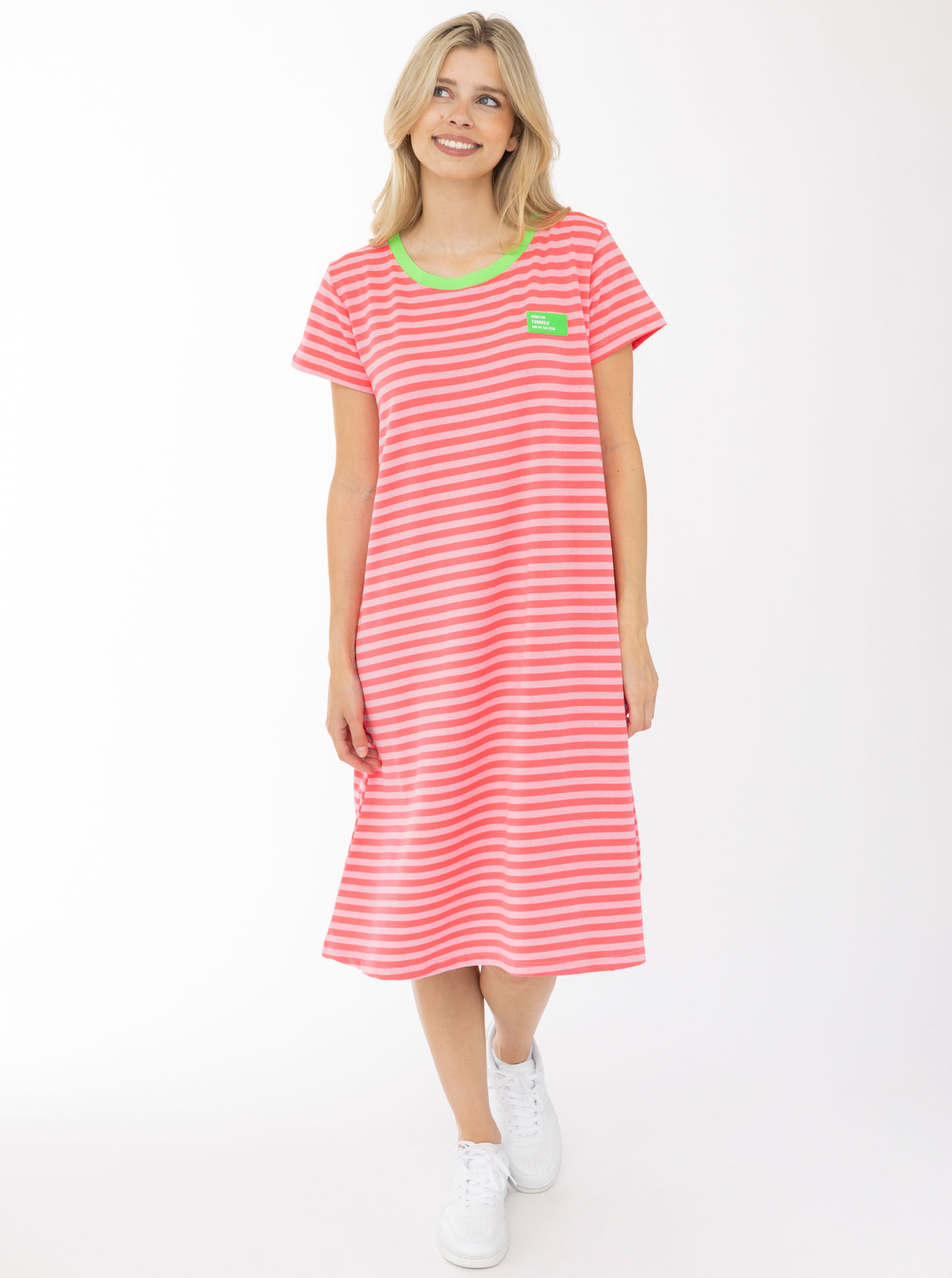 Sweat Kleid "Neon Streifen"