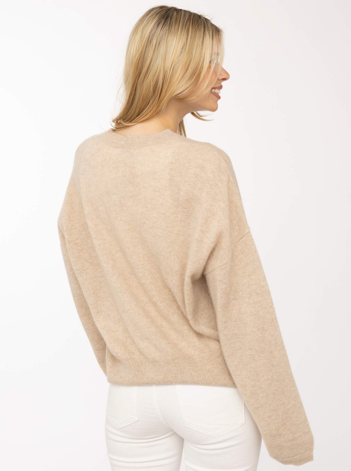 100% Cashmere Kastiger Rundhalspullover