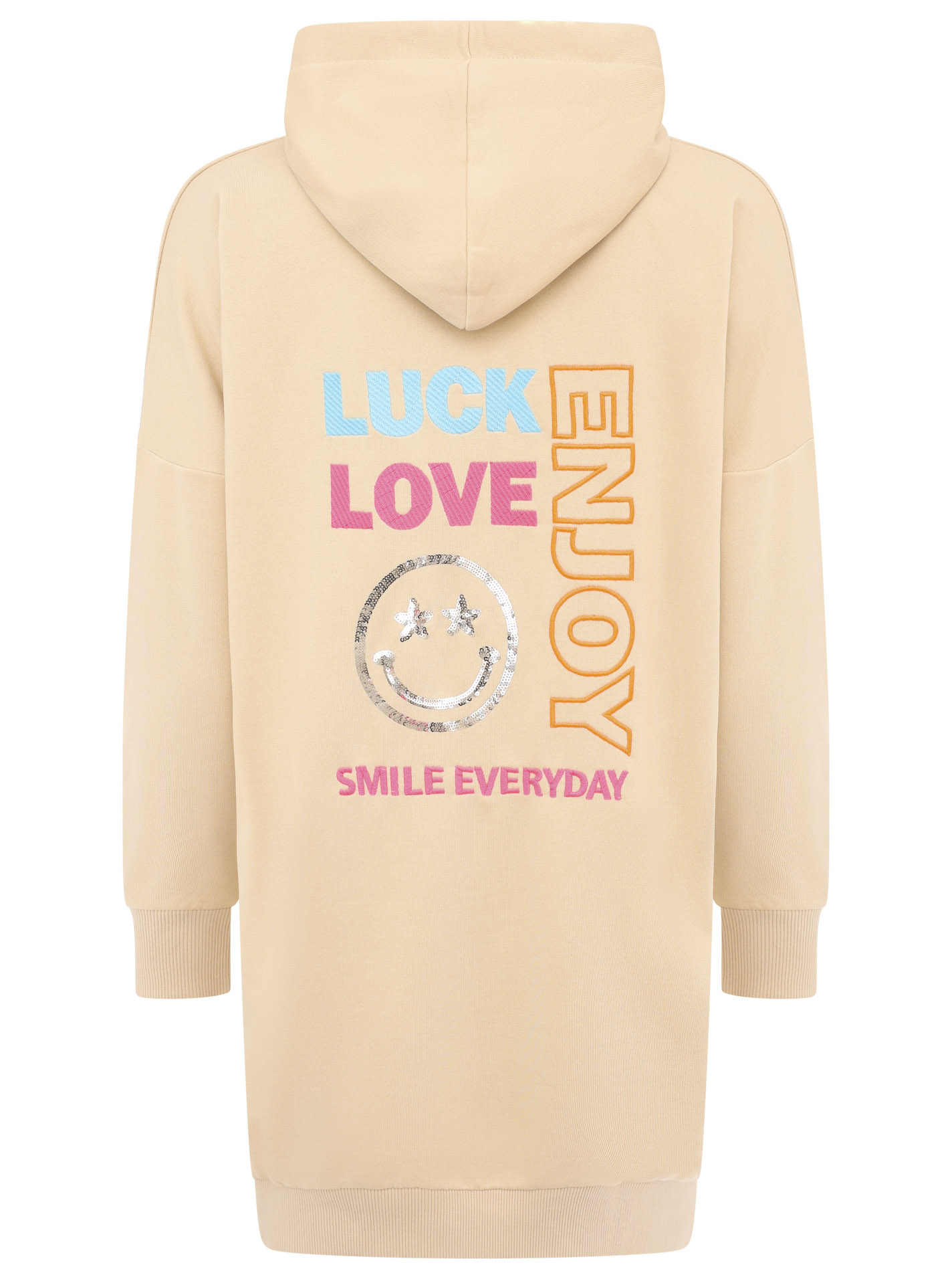 Hoodiekleid BW "Love Luck Enjoy"
