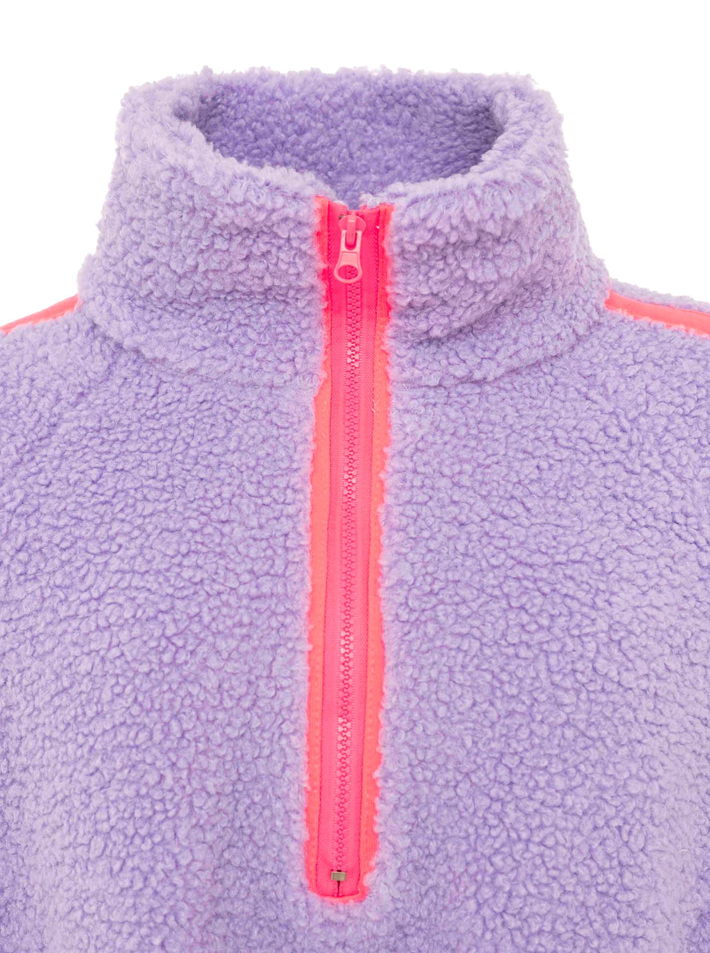 Oversize Half Zip Teddy Fleece "Neon"