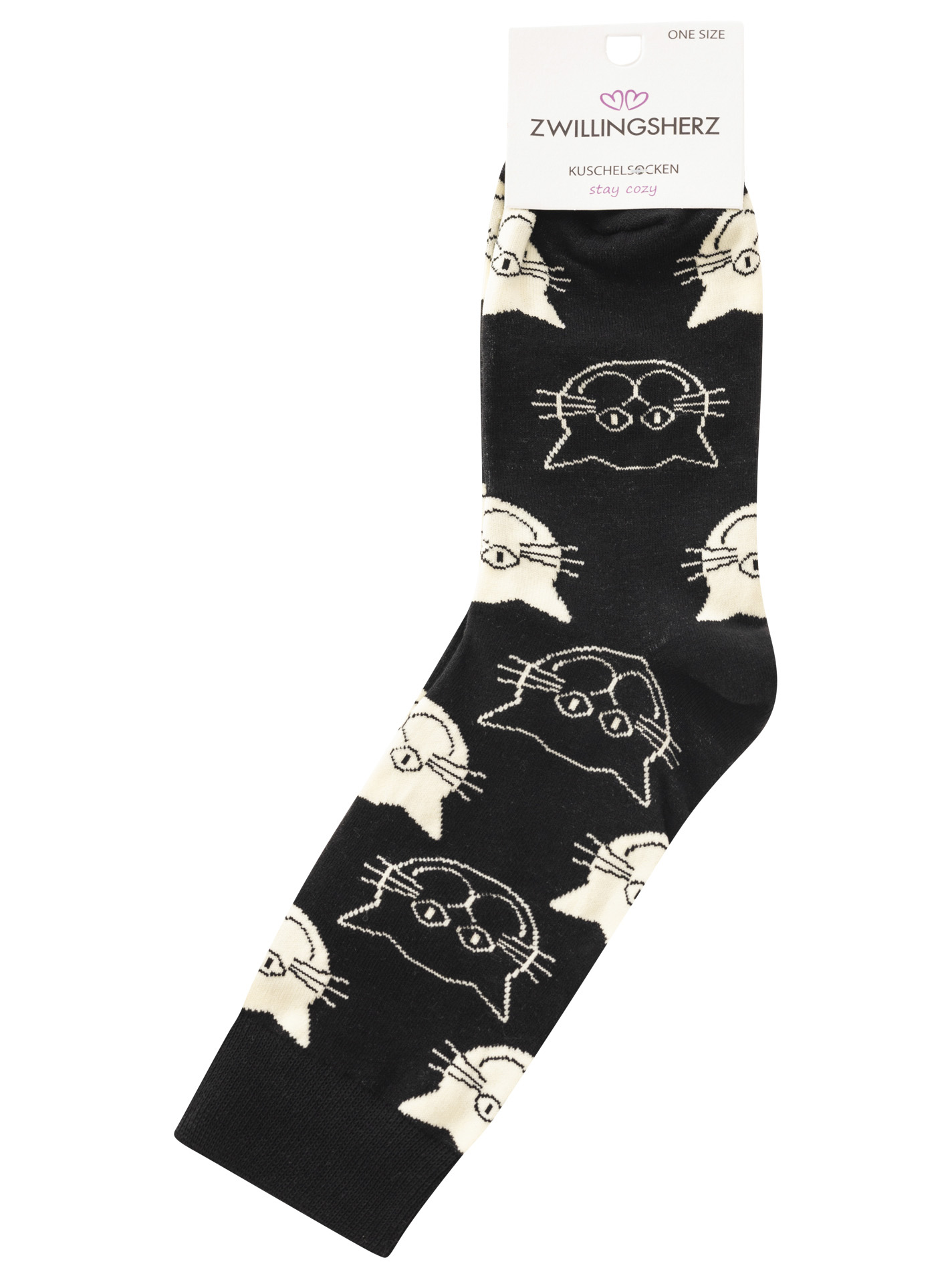 Socken 10er Set BW "Dackel & Katzen"