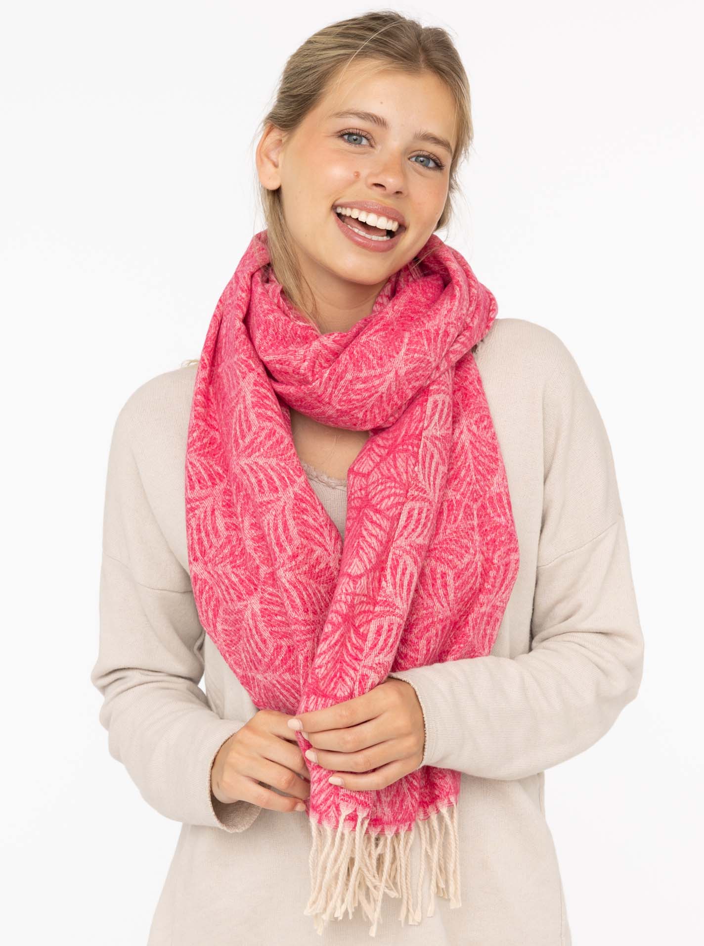 Winterschal "Abstrakte Blätter"