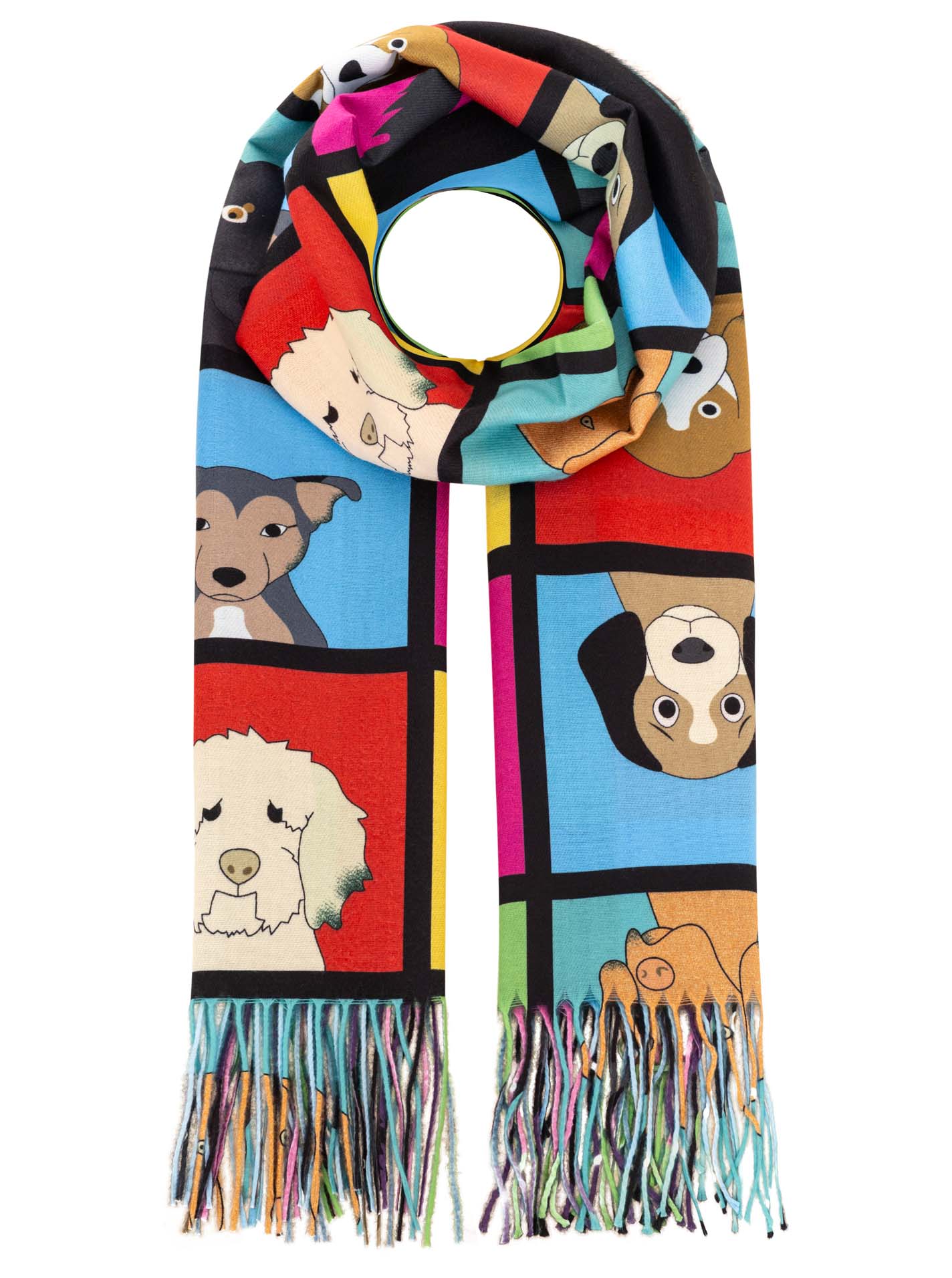 Fransenschal "Dog Lovers"