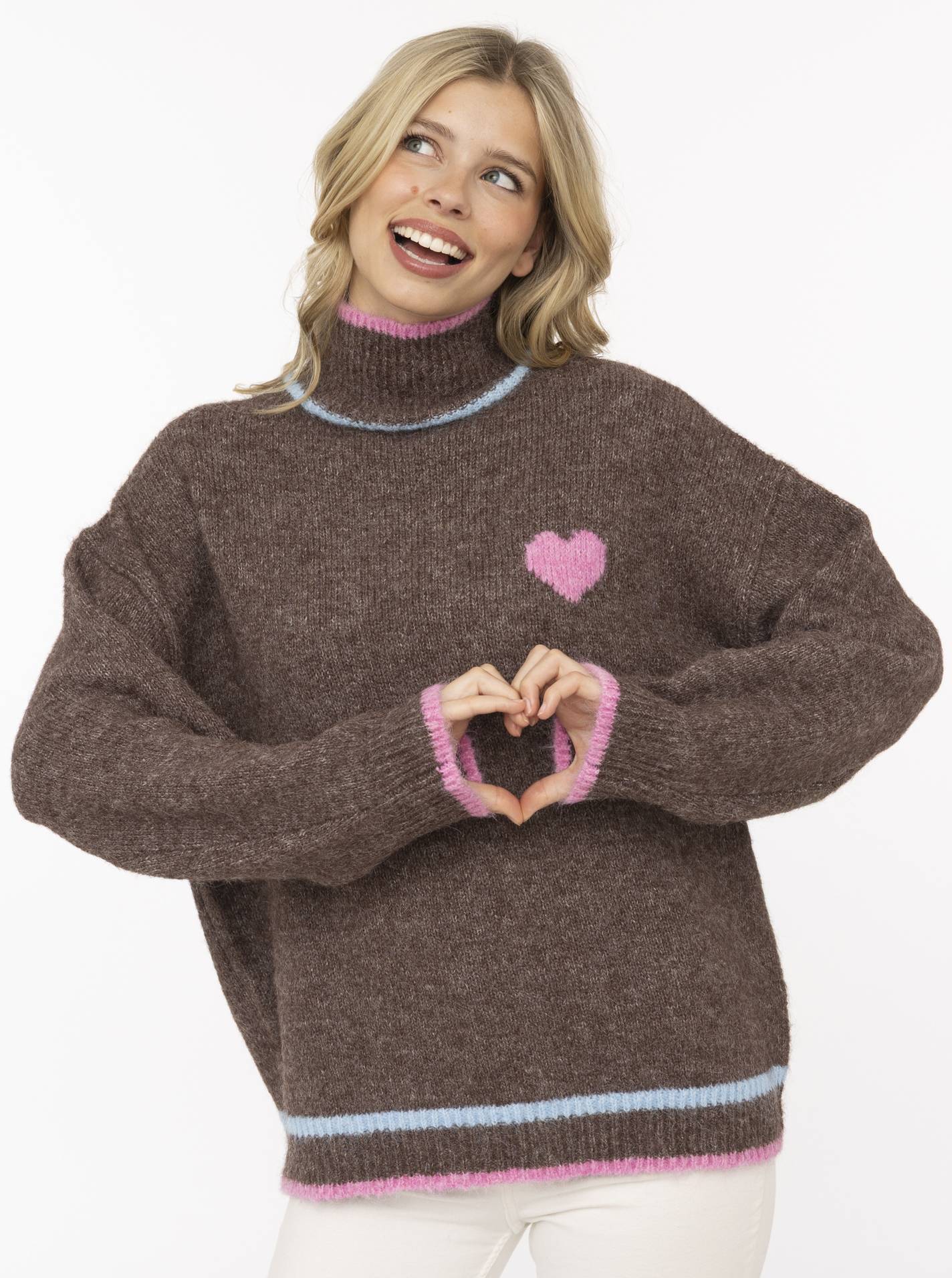 High Neck Pullover "Heart"