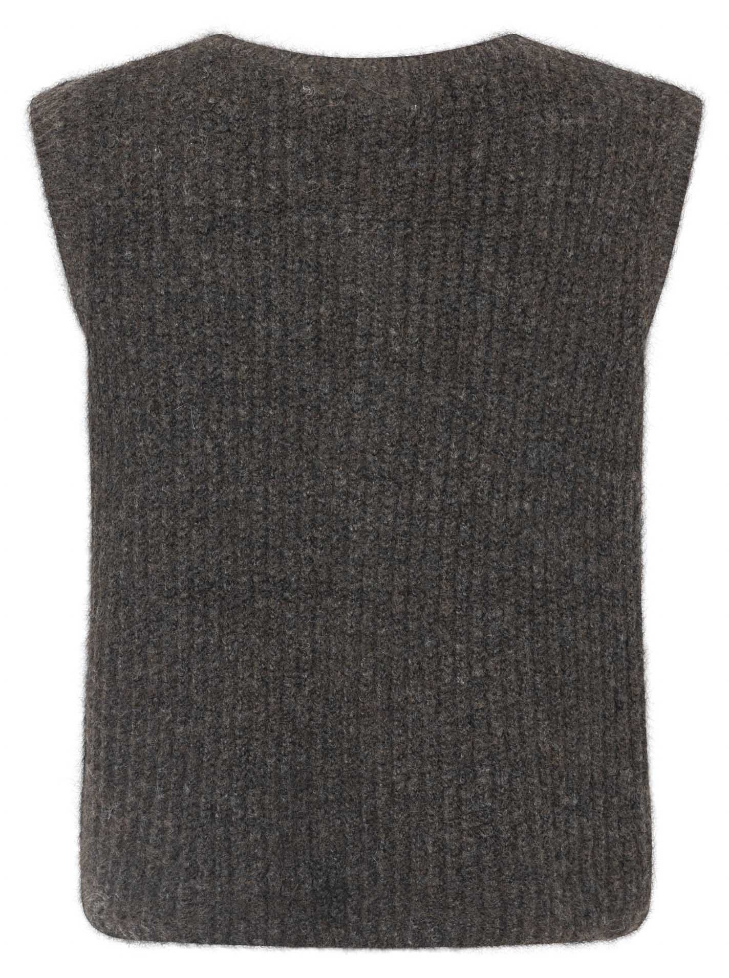 Strickweste mit Knöpfen und Patch