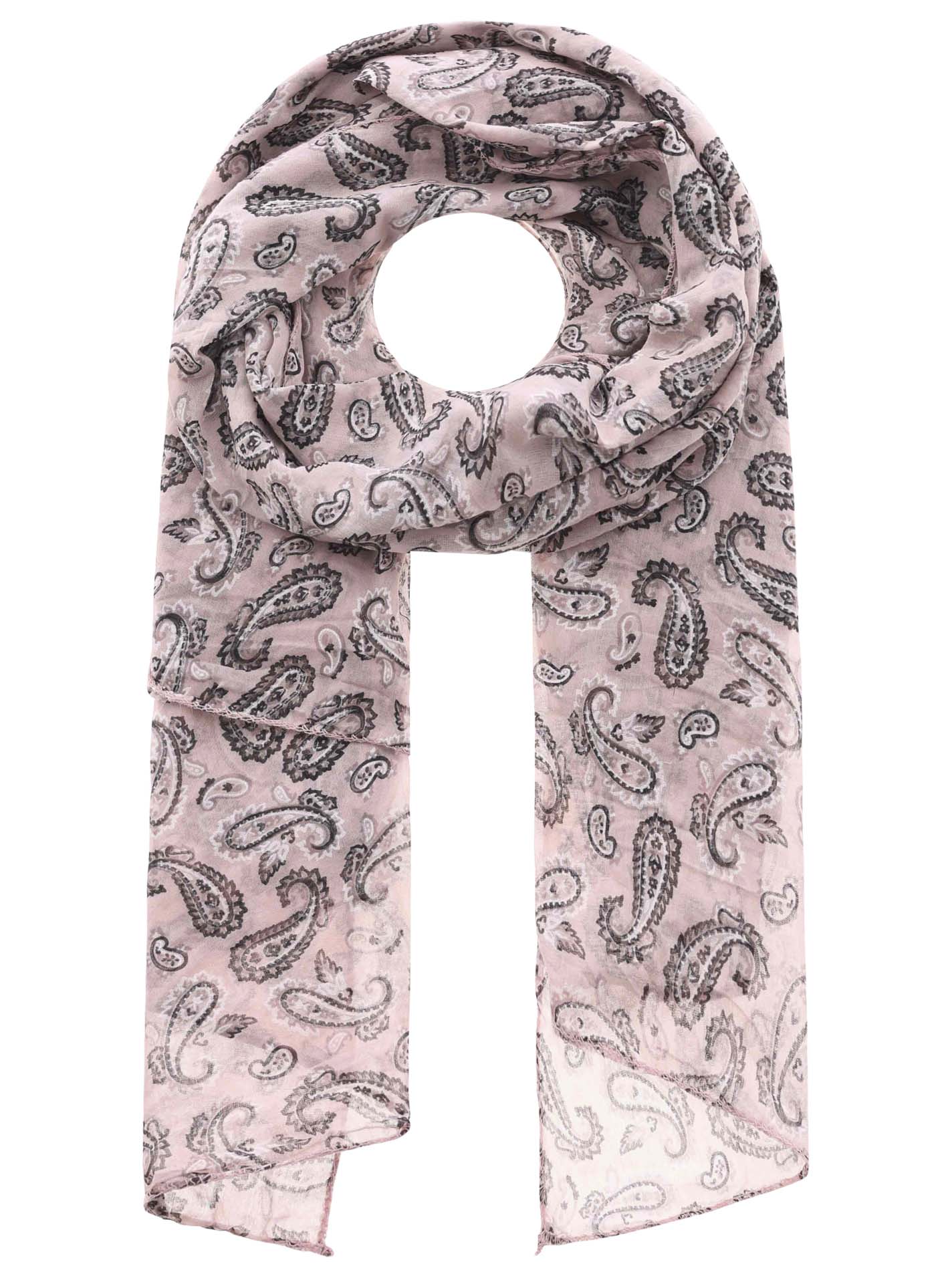Schal BW/Seide "Paisley"