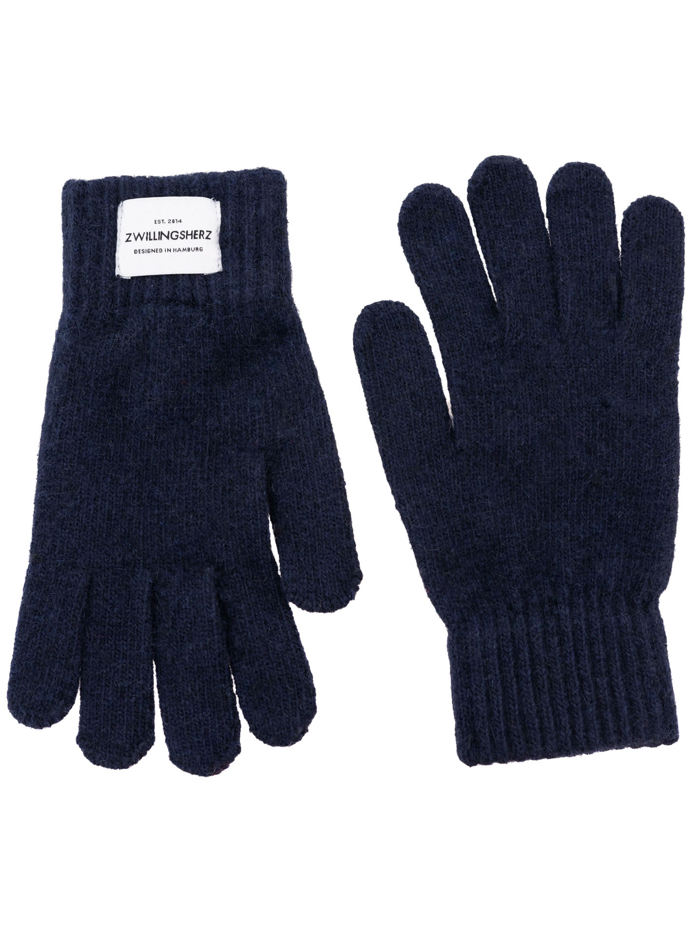 Wollmix Handschuh Zwillingsherz Patch "Uni"