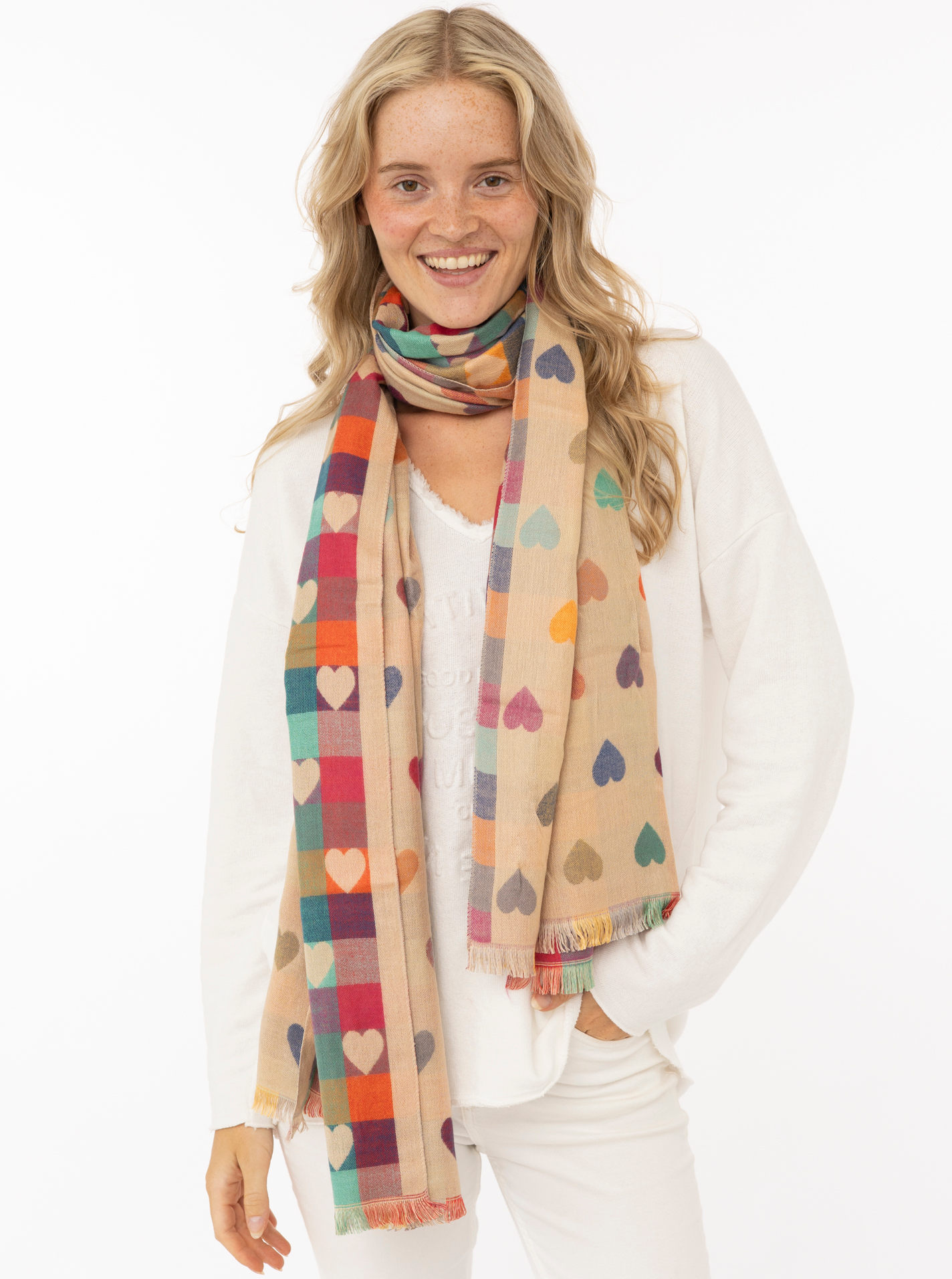 Schal Wollmix "Classic Herz"