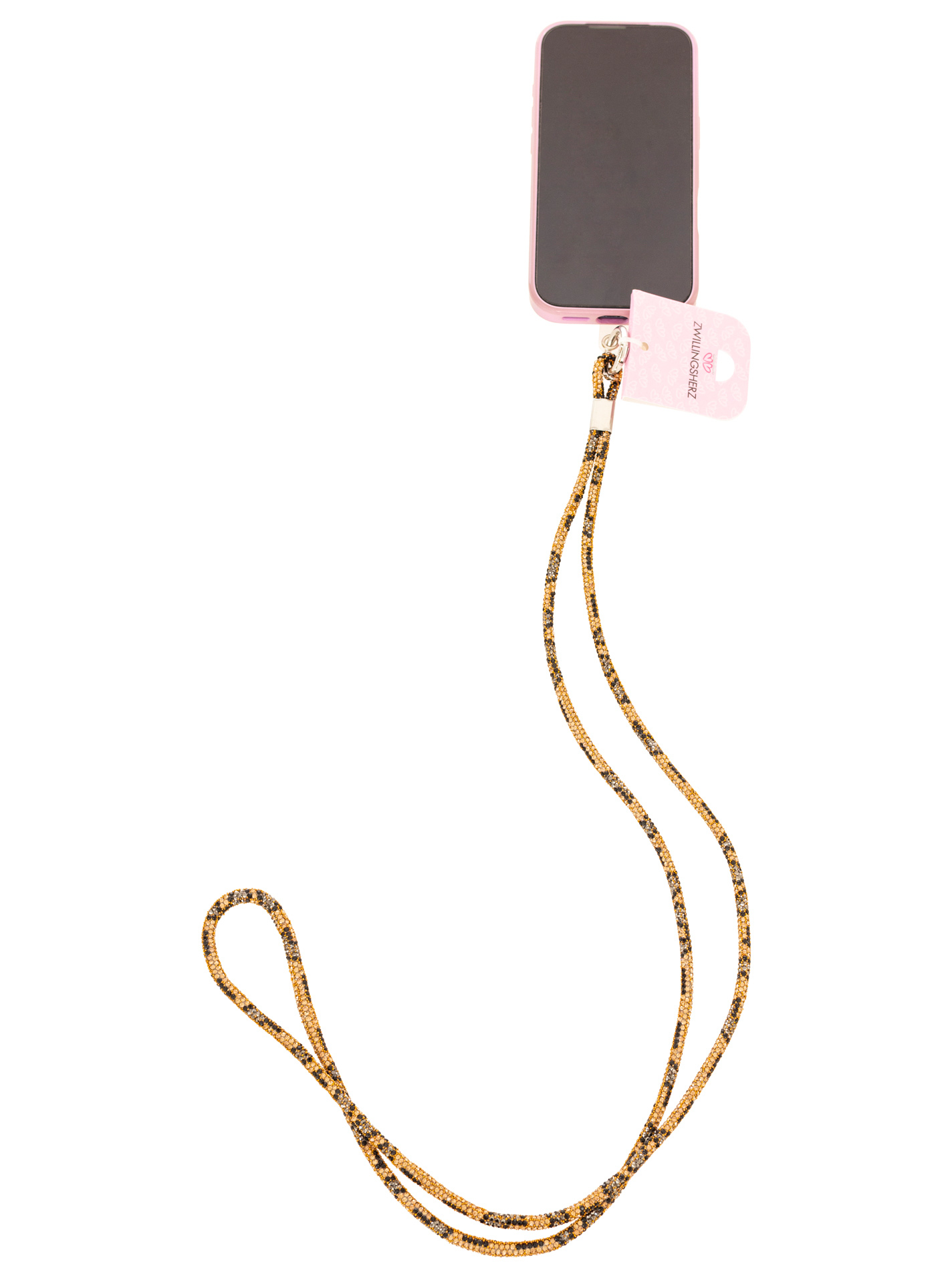 Handykette 10er Set "Glitzer Leo"