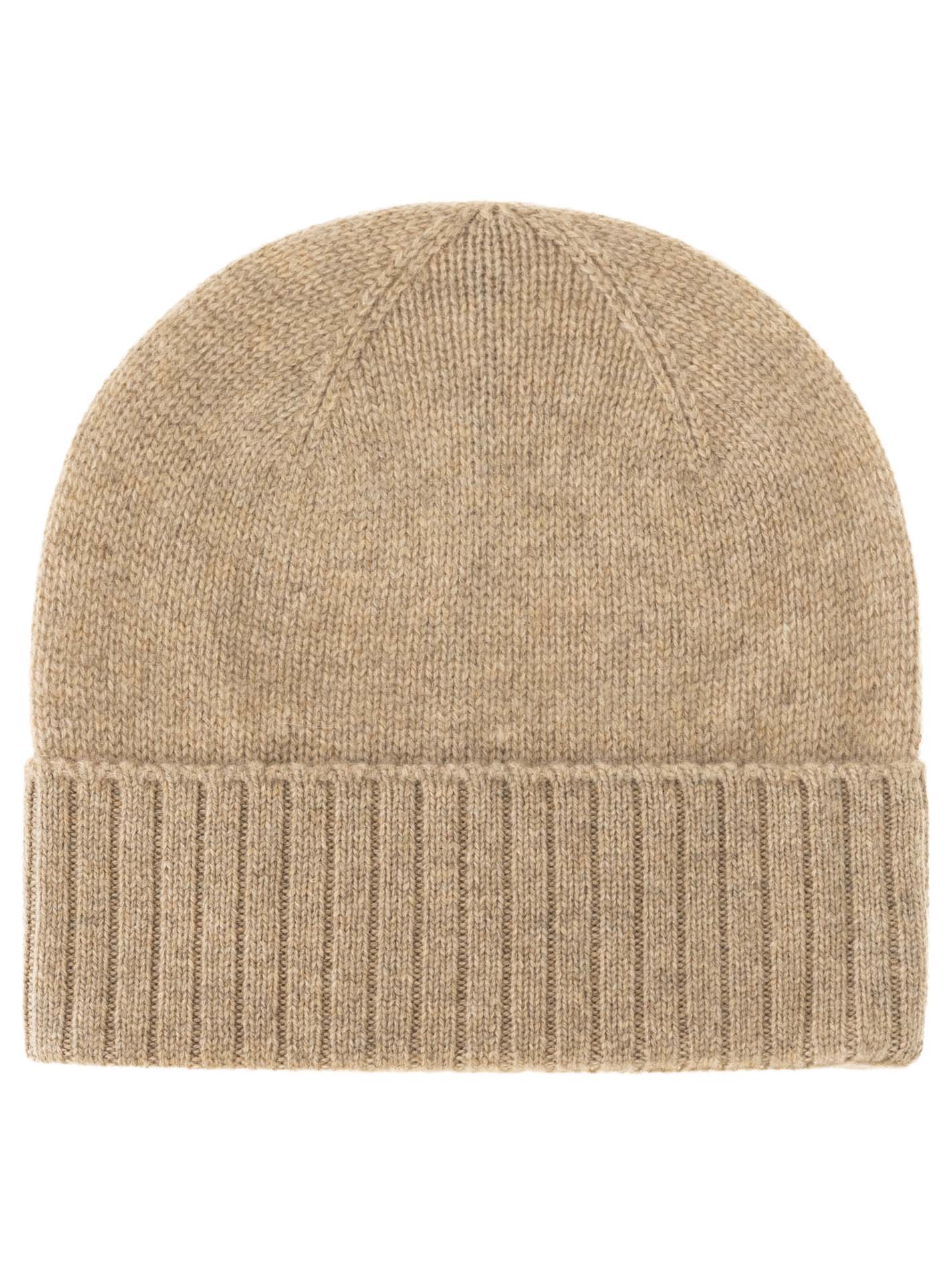 100% Cashmere Mütze gerippter Umschlag