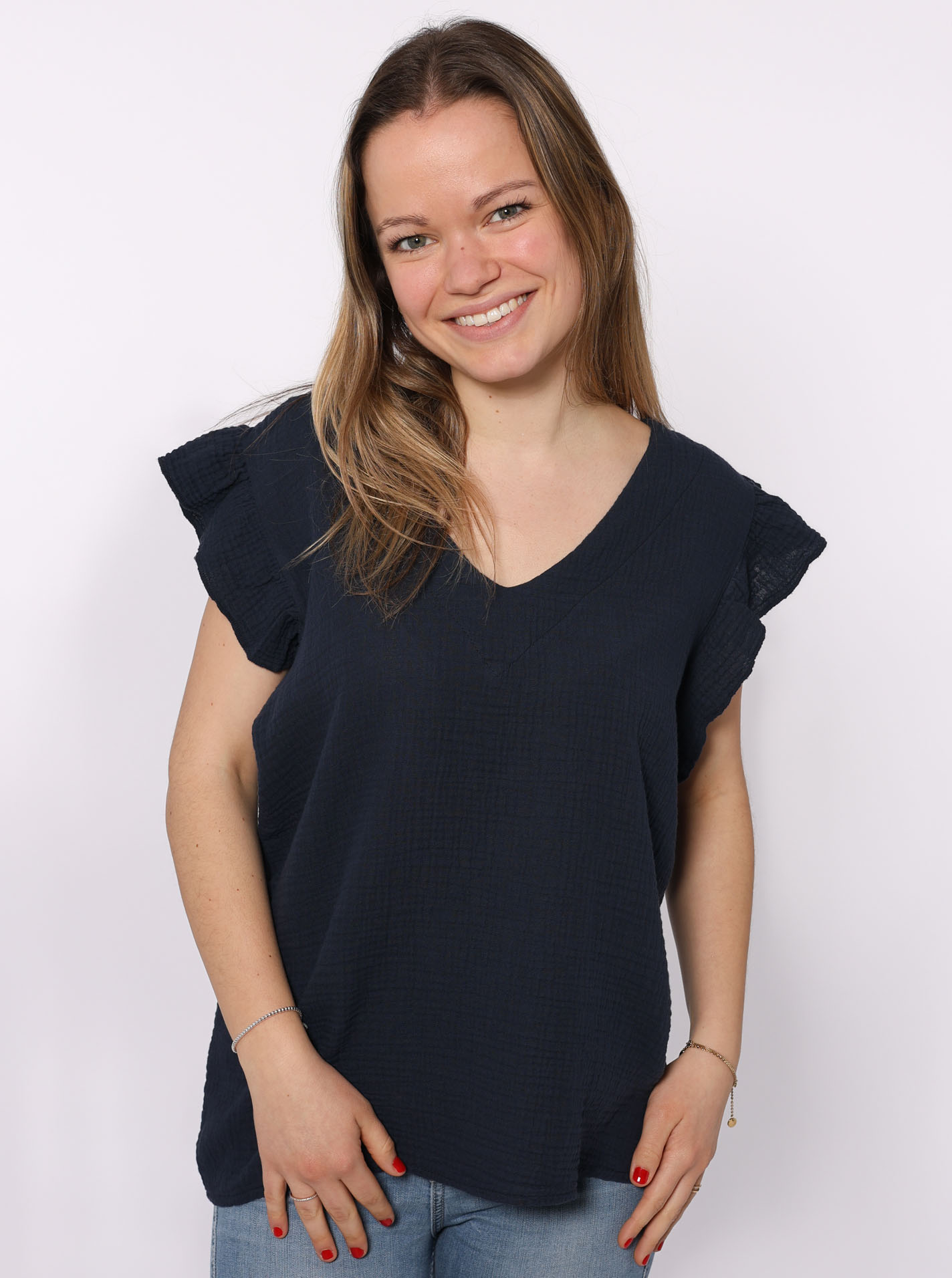 Musselin Bluse "Rüschen"