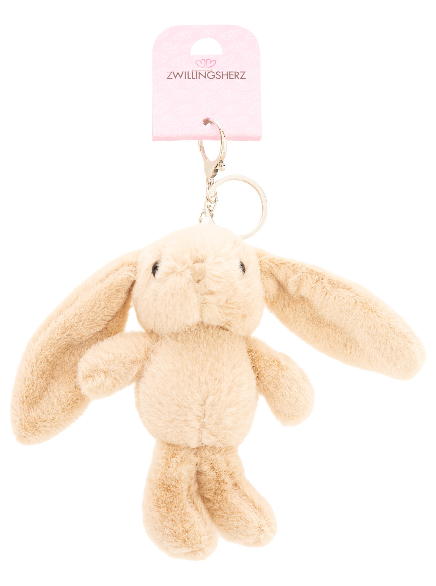 Schlüsselanhänger 10er Set "Plüsch Hase"