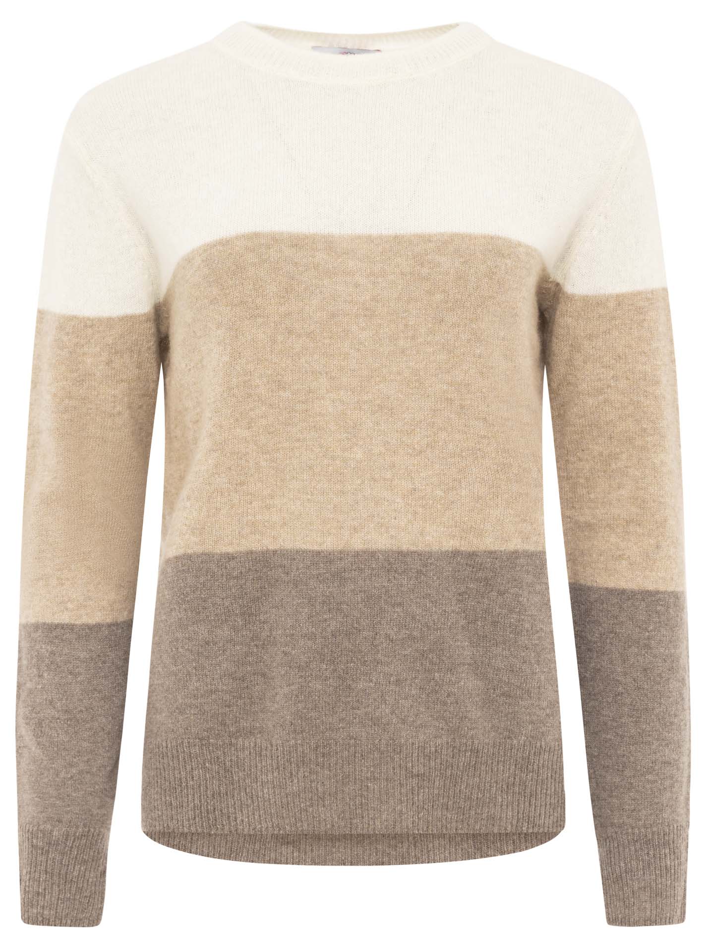100% Cashmere Pullover "Dreifarbig"