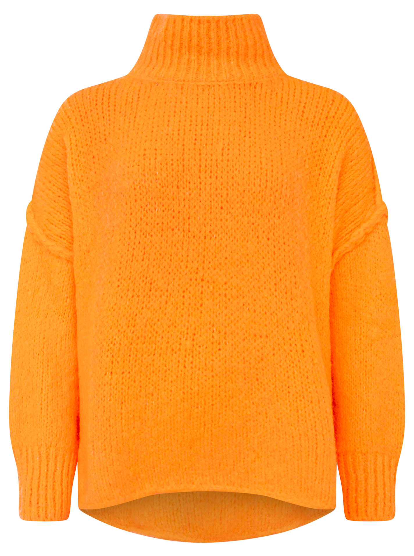 Grobstrick Pullover Stehkragen "Neon"