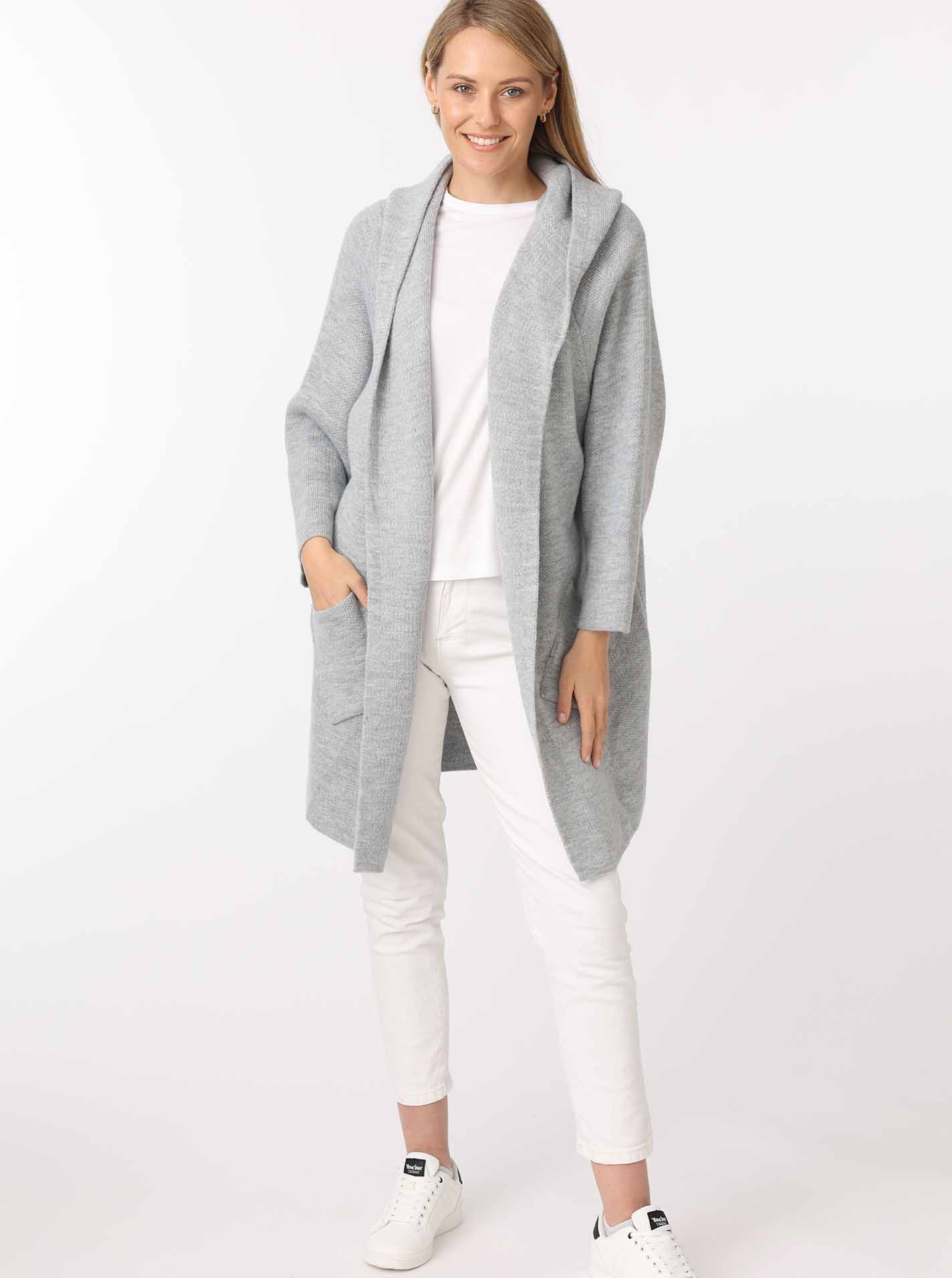 Kapuzenstrickjacke "New Vibes"