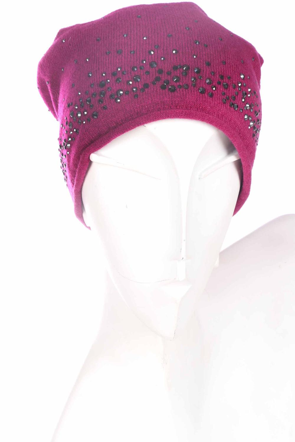 Kaschmir Beanie Fleece "Glitzer Strass"