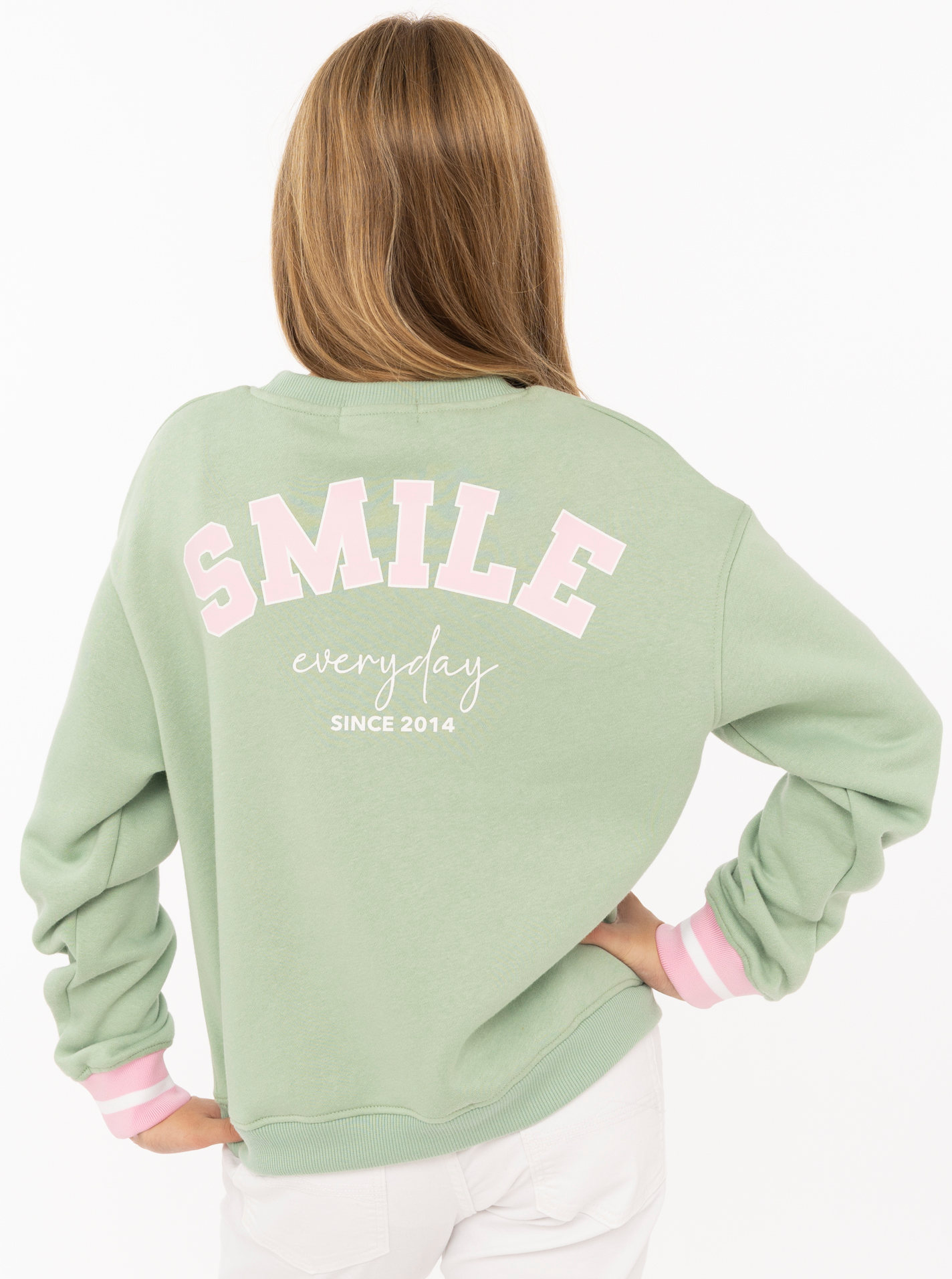 Kids Rundhalssweater "SMILE"