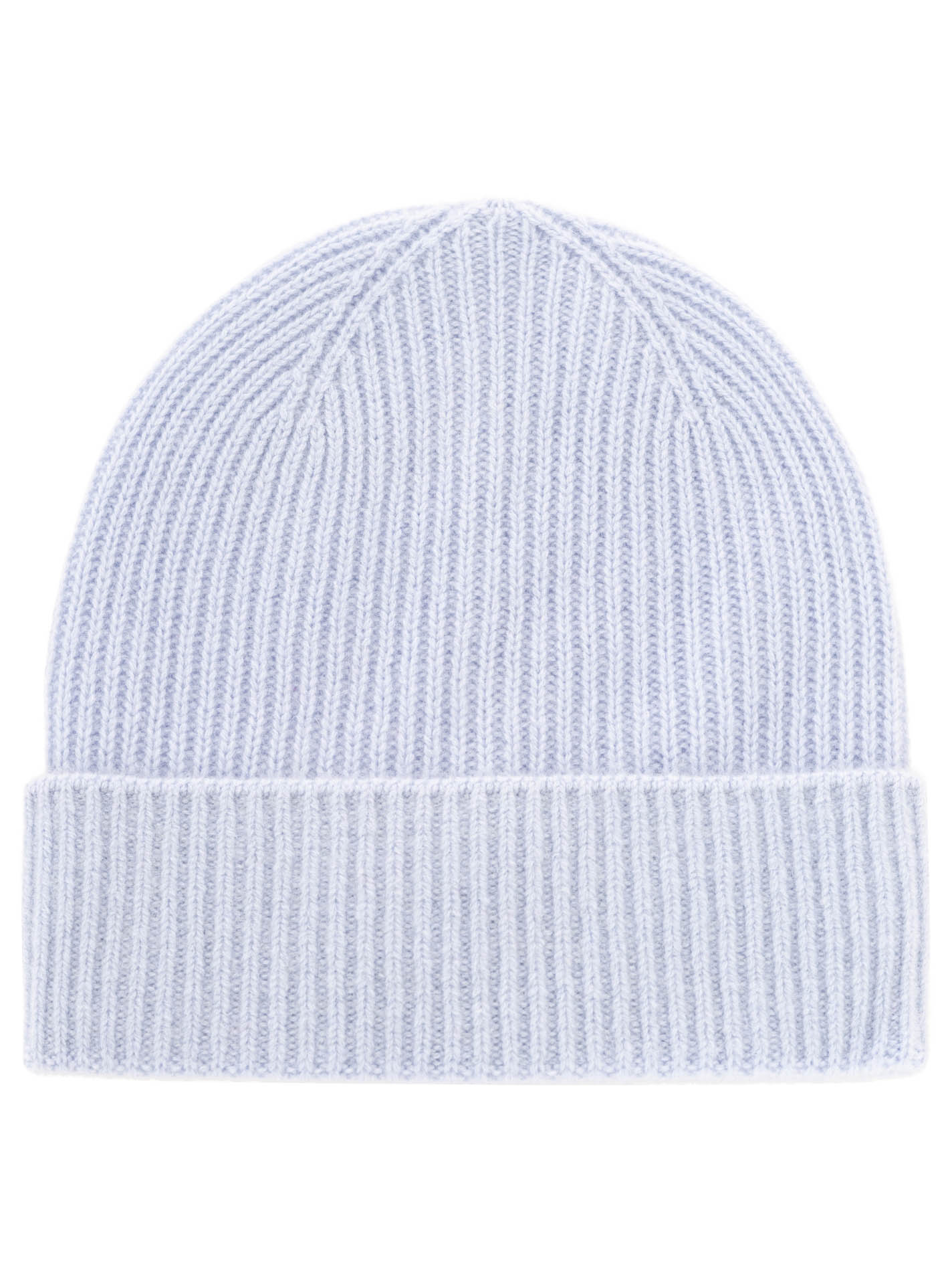100% Cashmere Umschlagmütze "Rippe"
