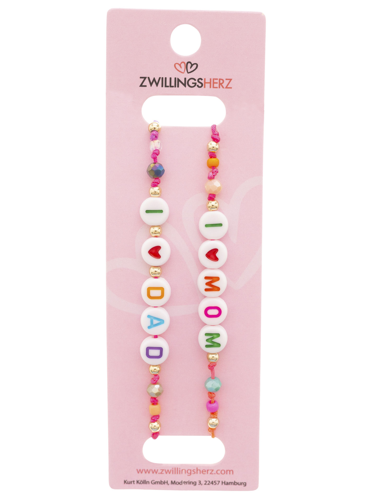 Armband 10er Set "I love Mum & Best Friends"