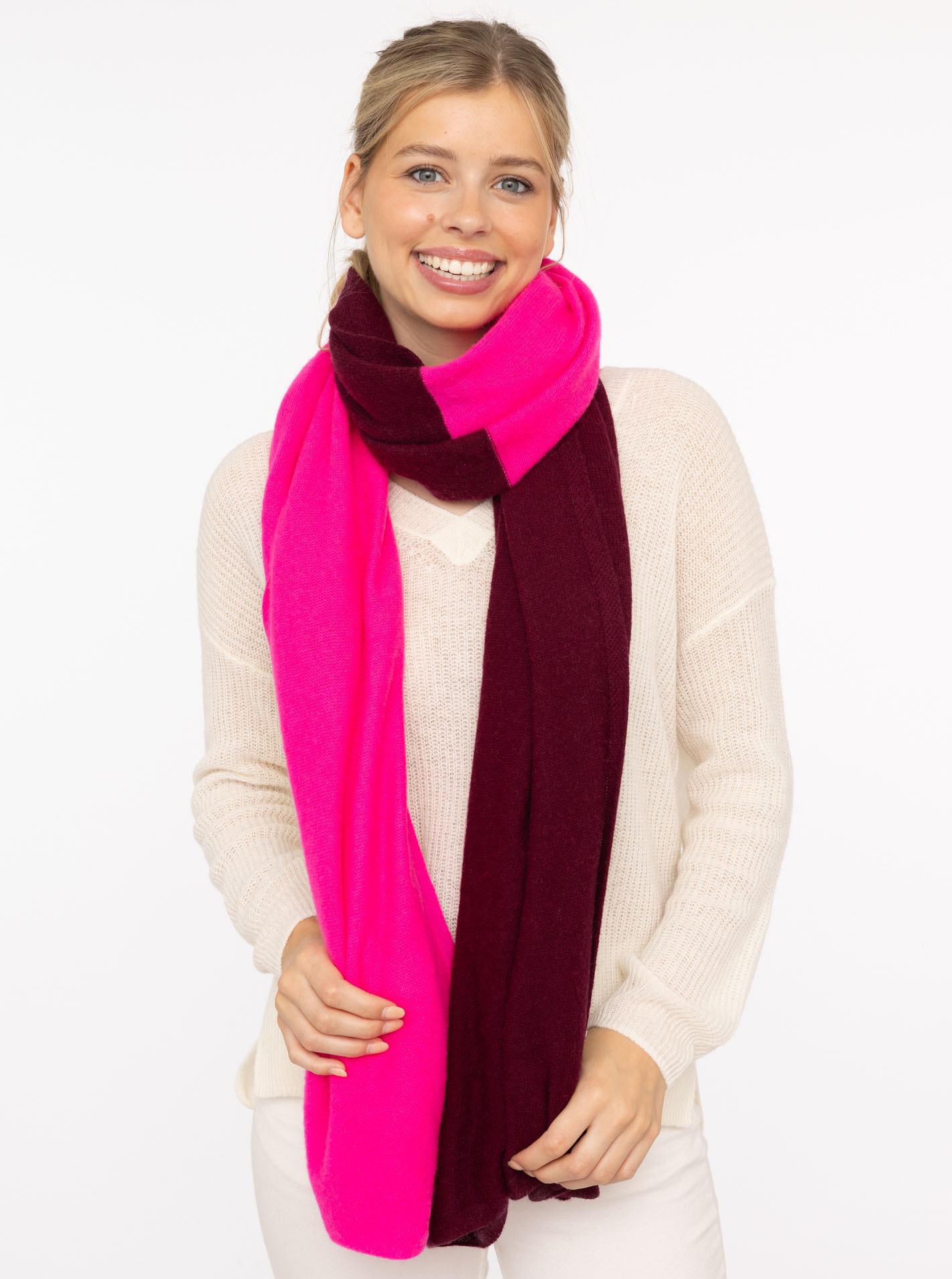 100% Cashmere XXL Stola "Zweifarbig"