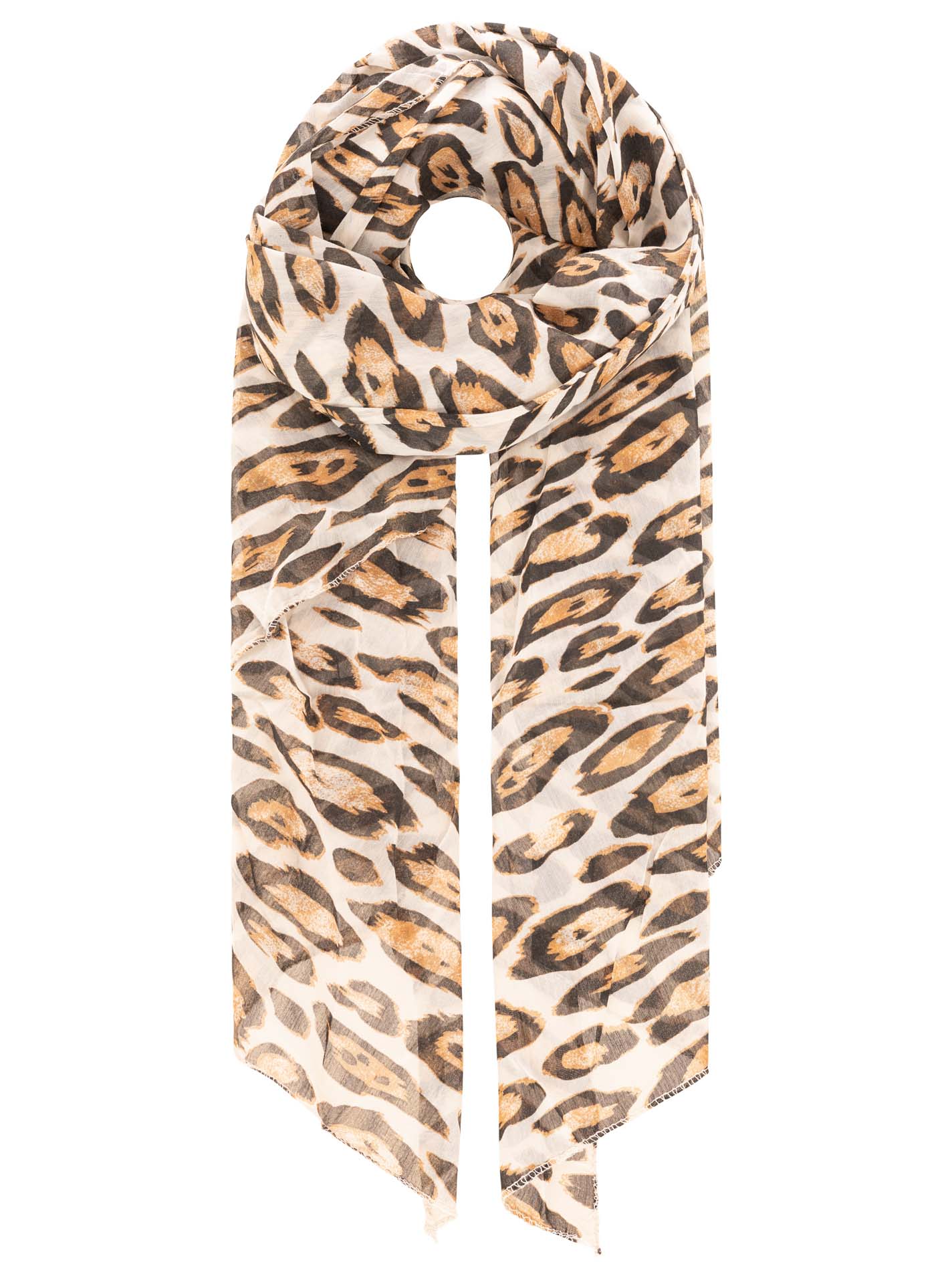 Schal BW/Seide "Leo Style"