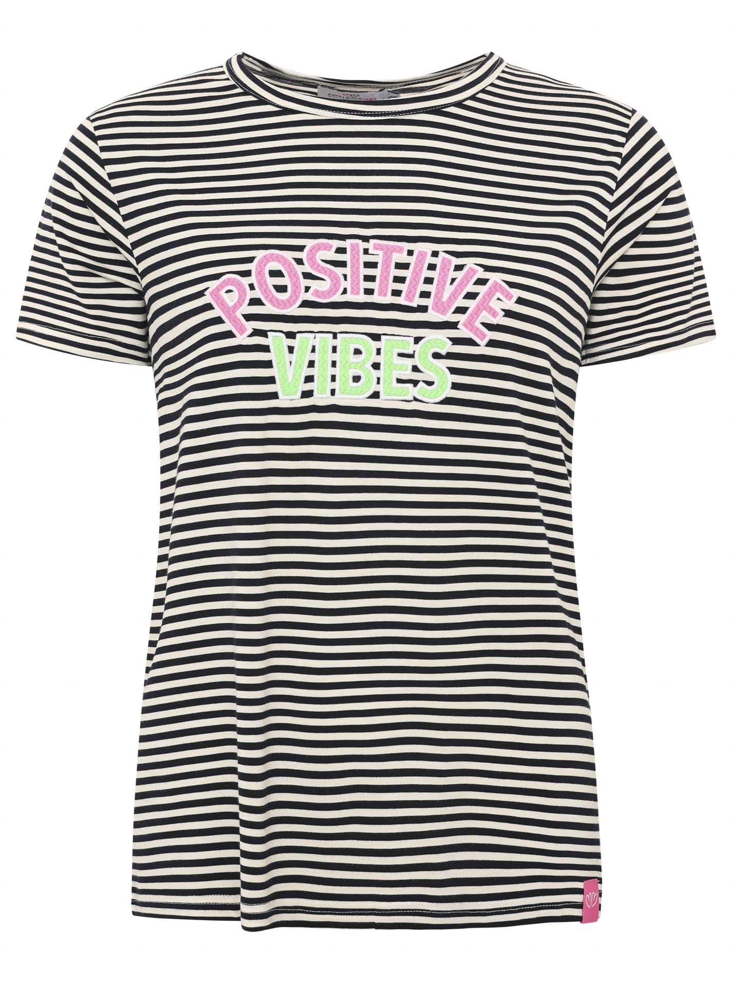 ART693aafb7b71d5_005_TshirtStreifen_PositiveVibes_45018_Marine T-Shirt Streifen "Positive Vibes"
