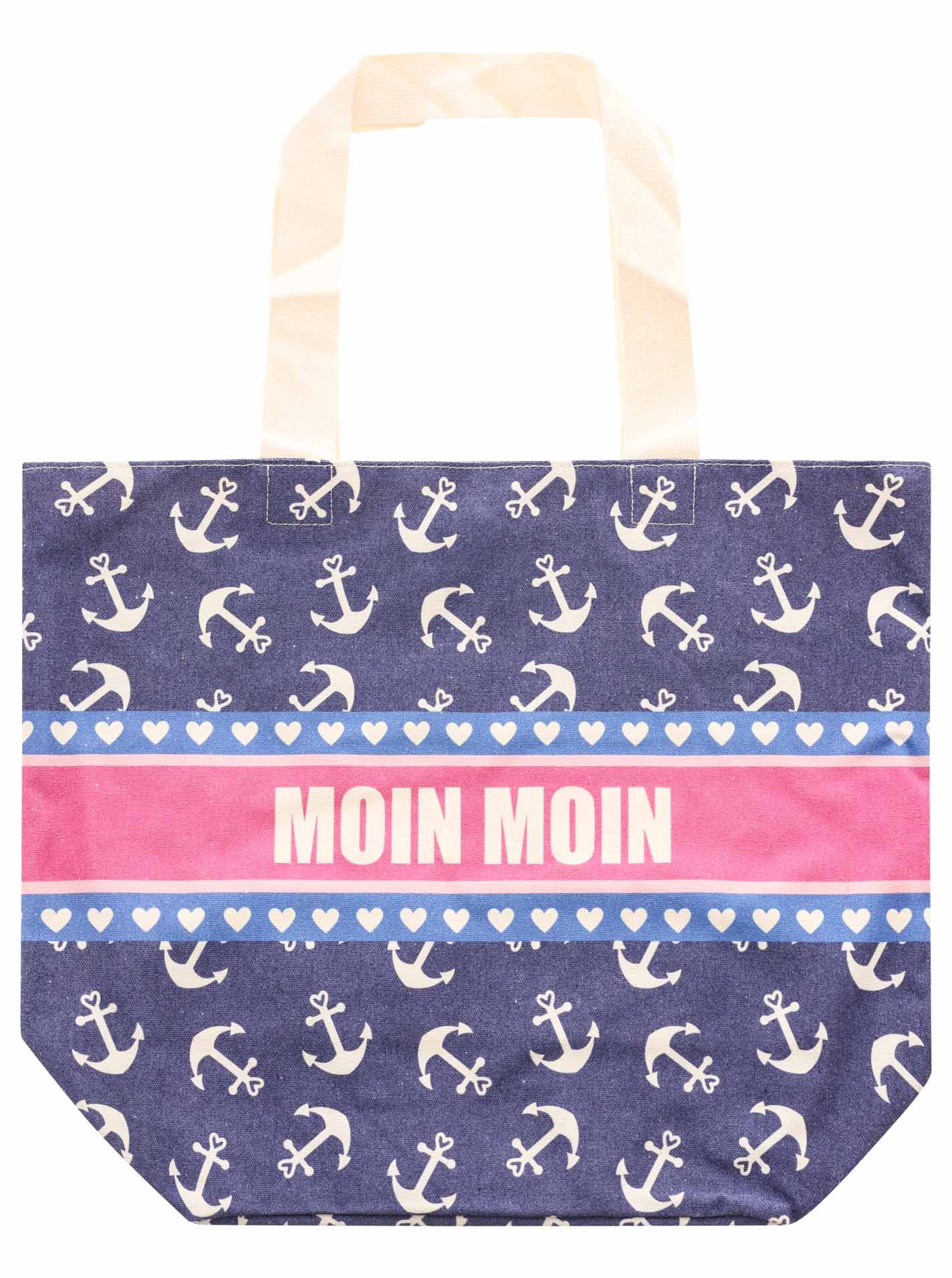 Shopper Digital Print "Mustermix Maritim" Tote Bag "Moin Moin"