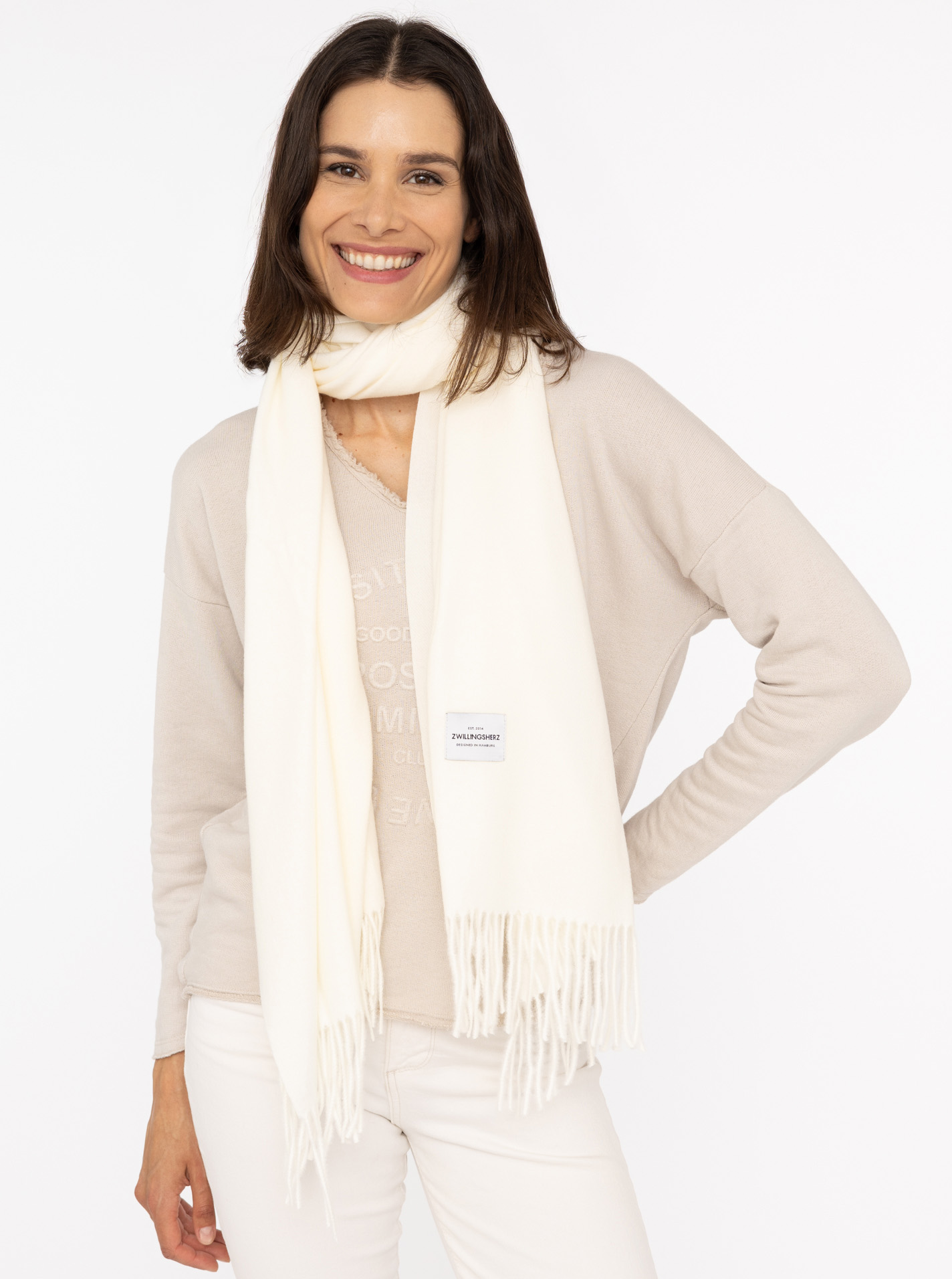 Kuschelschal "Uni & Franse"