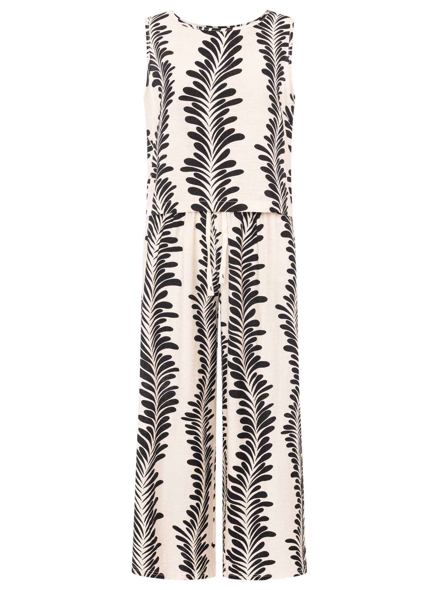 Set Hose & Top "Zebra, Blätter & Farn"